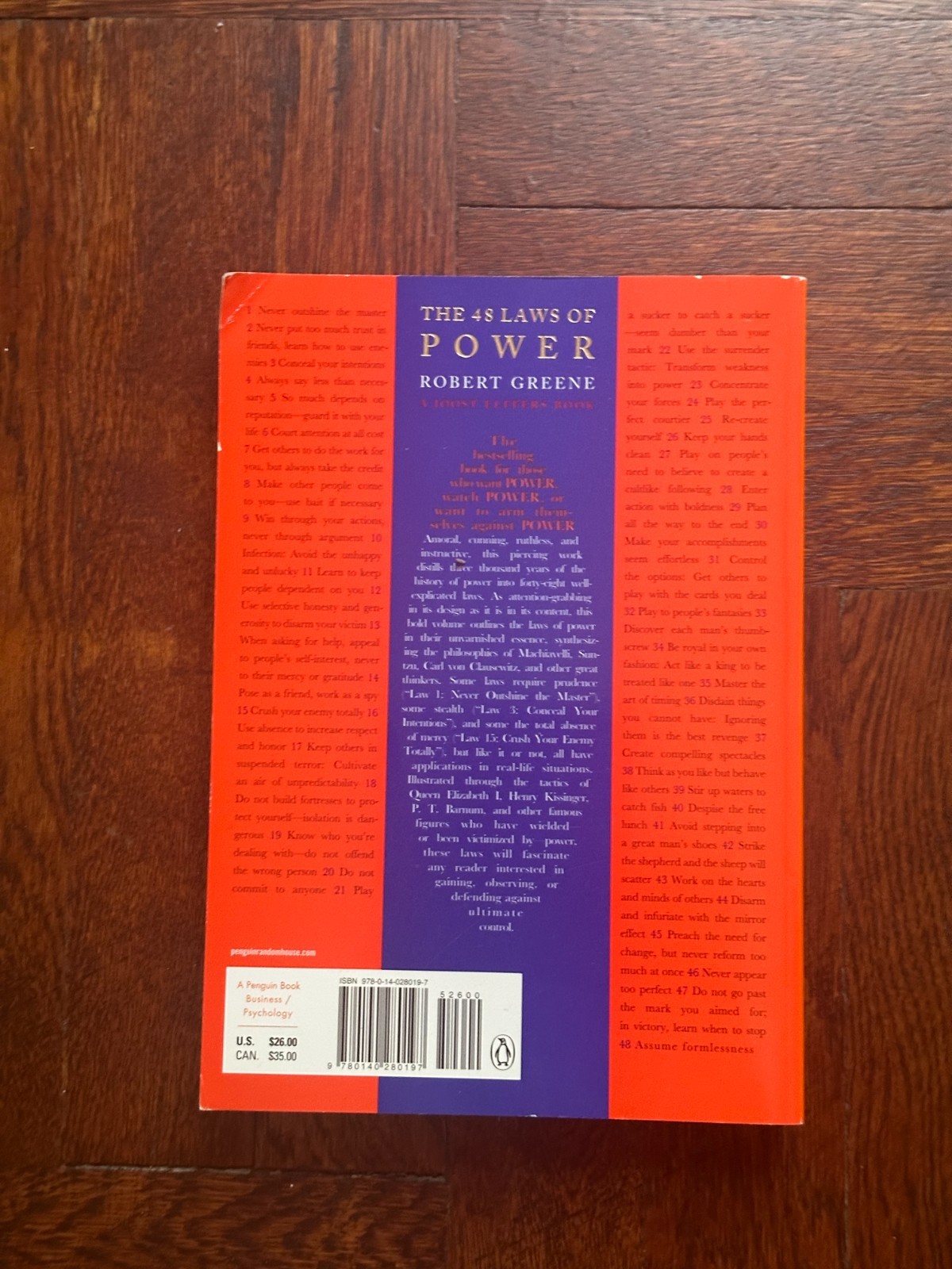 48 Laws of Power by Robert Greene (2000, Uk-B Format Paperback)