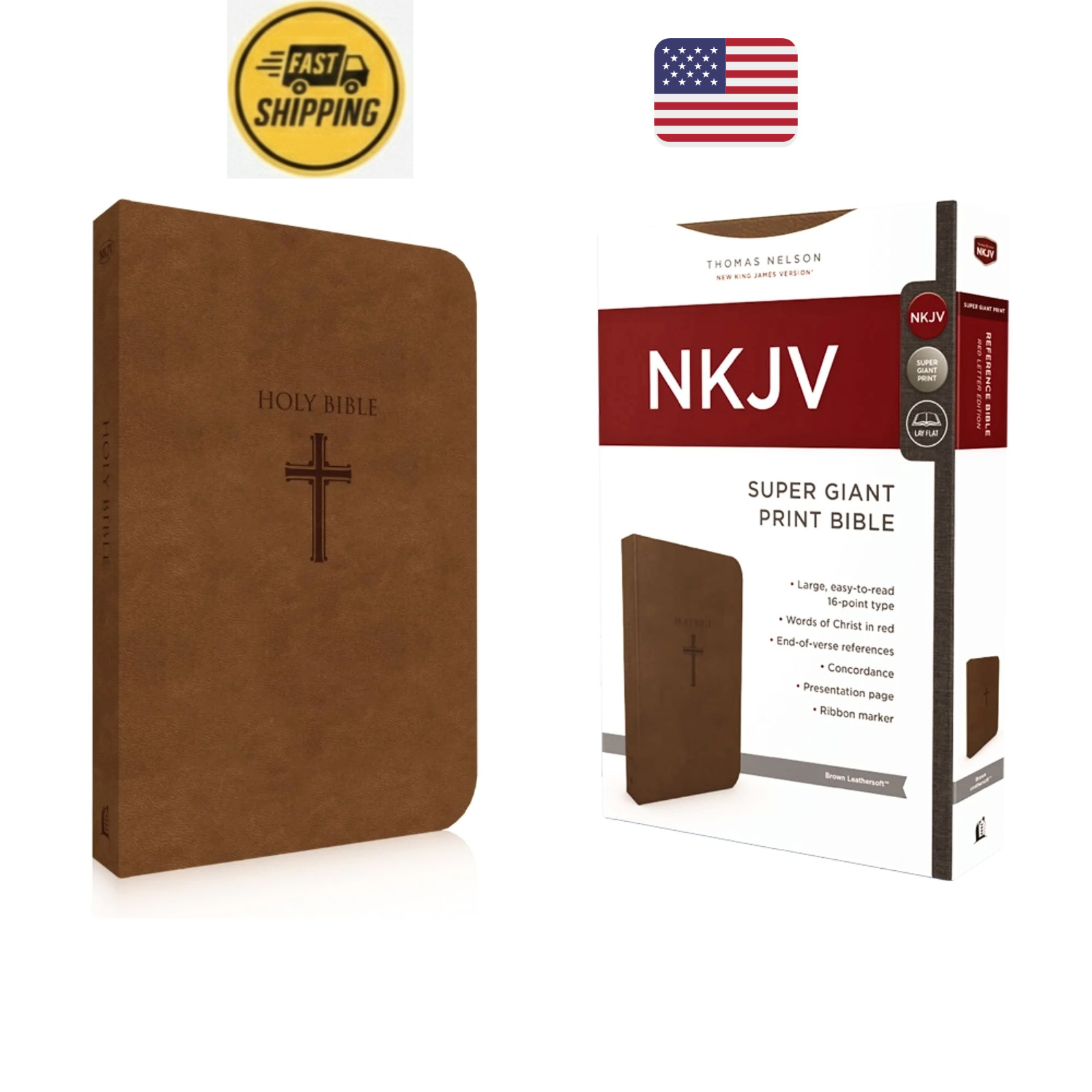 NKJV Super Giant Print Bible 16pt | Imitation Leather | Large Print | BRAND NEW