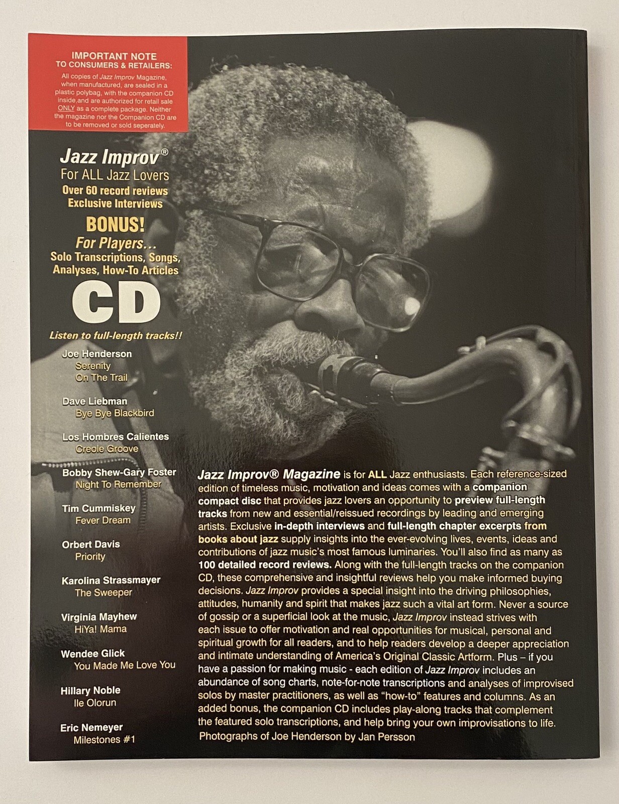 Joe Henderson Edition – Jazz Improv (Vol4#2) 224 Pages Book