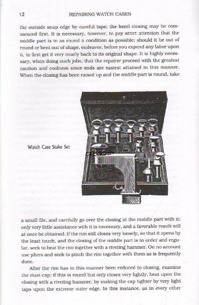 Repairing Watch Cases by Schwanatus & Fenimore, New Copy of Popular Reprint