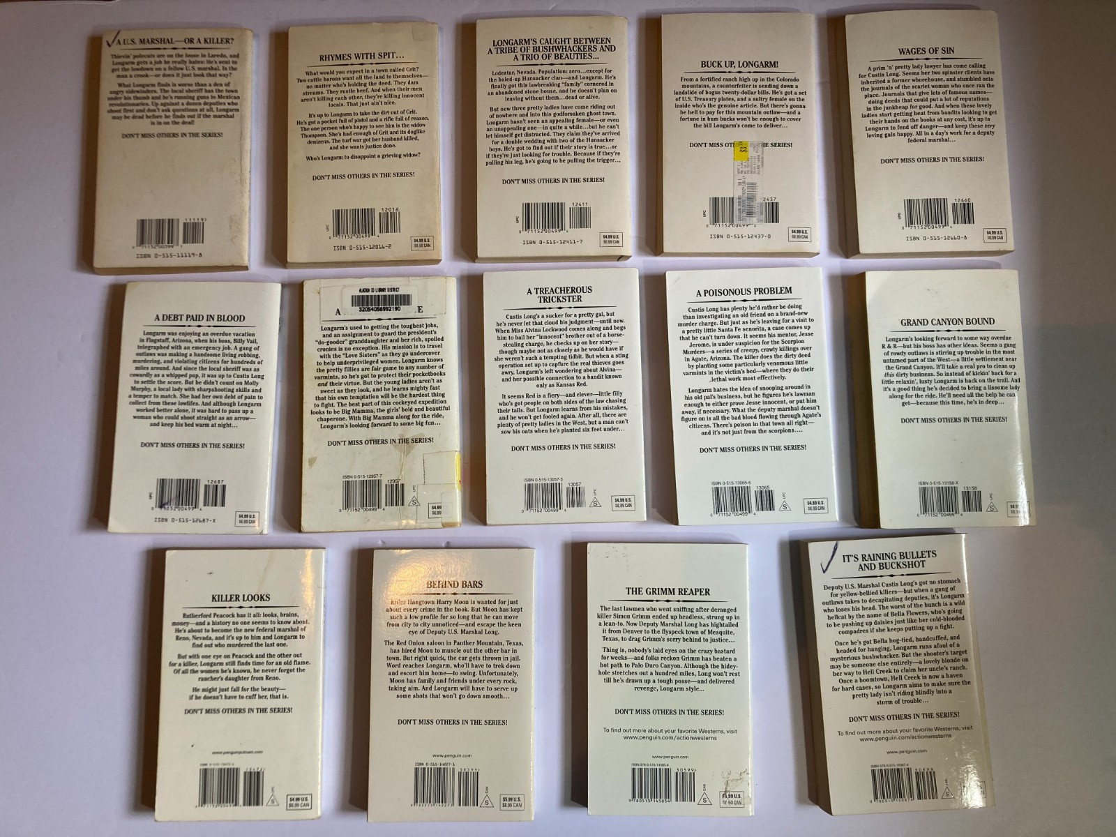 Lot LONGARM western TABOR EVANS Hatchet Men VIGILANTES Nevada Nymphs Lot of 29