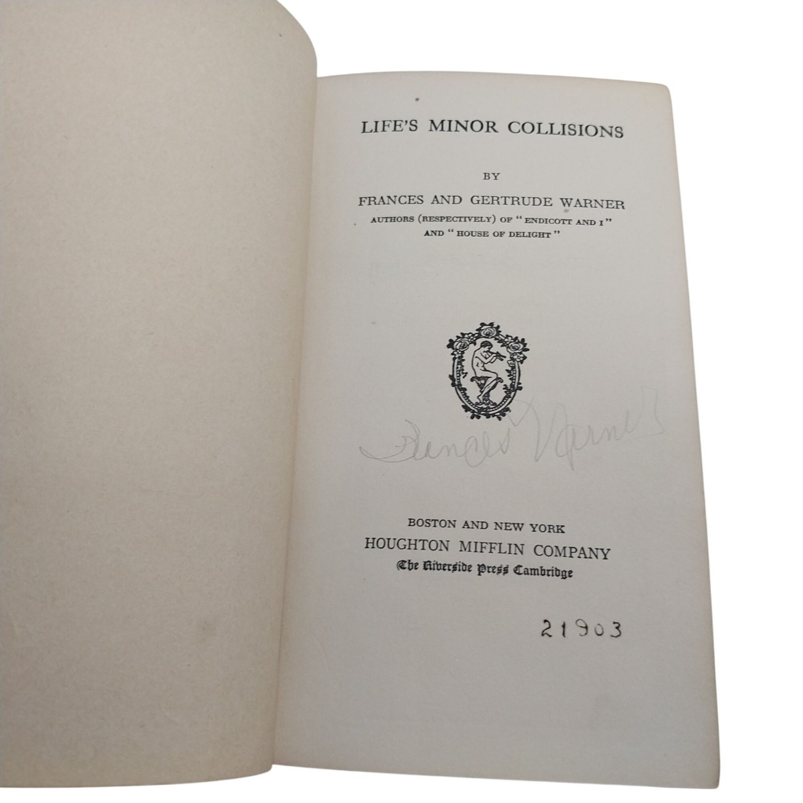 Life’s Minor Collisions By Frances & Gertrude Warner 1930 8th Impression