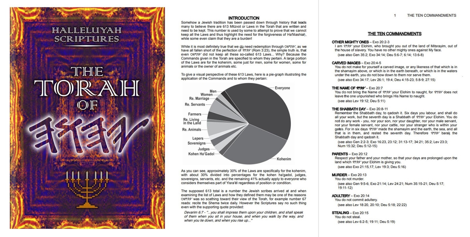HalleluYah Scriptures Torah Of YHWH Book – Know The Laws Easy Way FREE SHIPPING