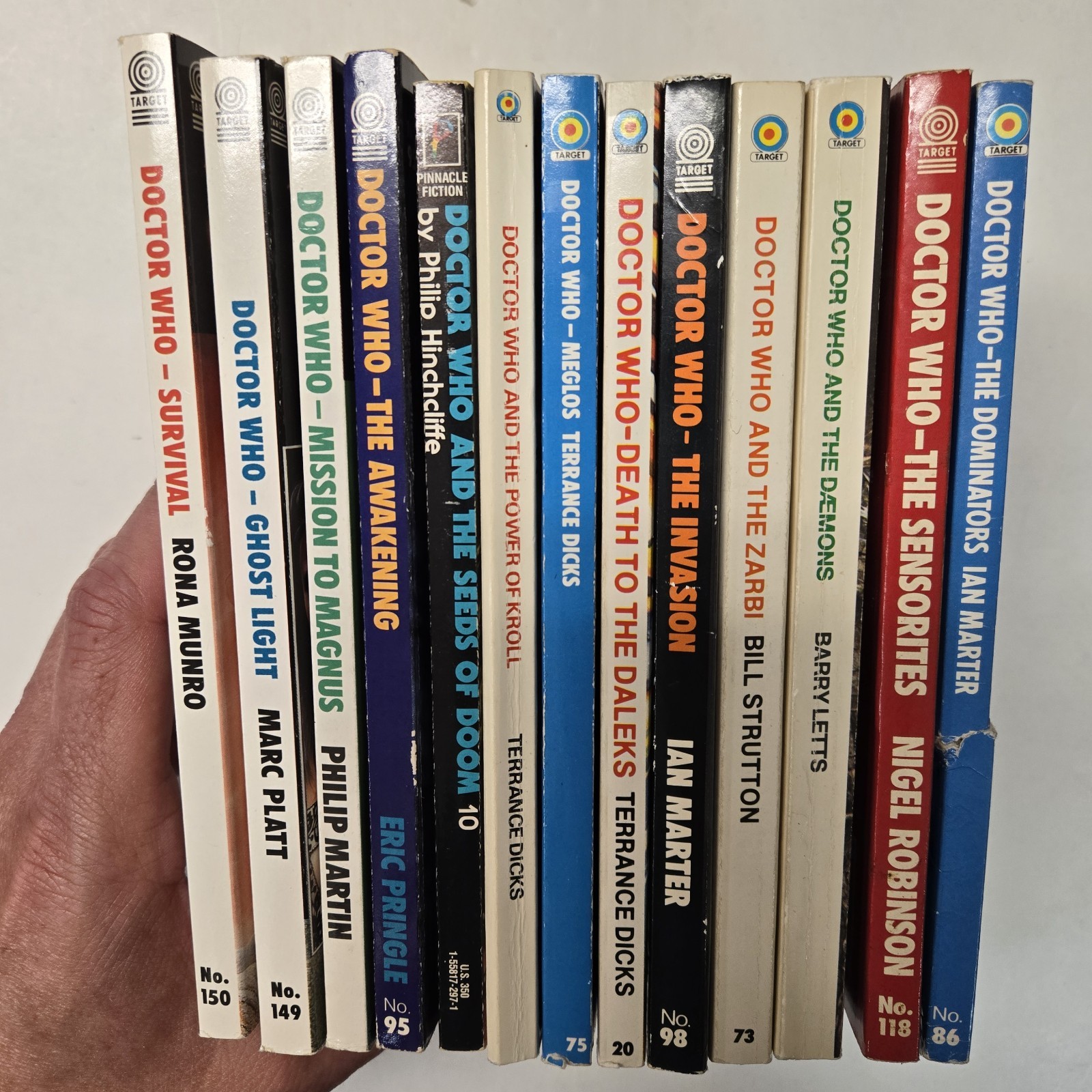 Lot Of 13 Vintage Dr Who Target Books 1980s Survival Ghost Magnus Kroll Meglos