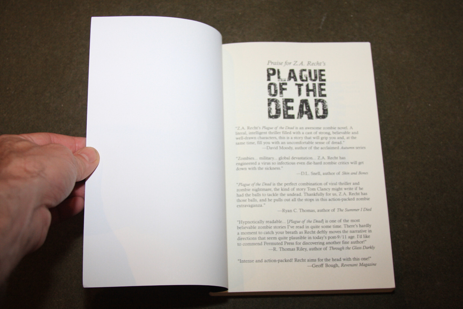 Plague of the Dead by Z. A. Recht 2006 TPB Permuted Press
