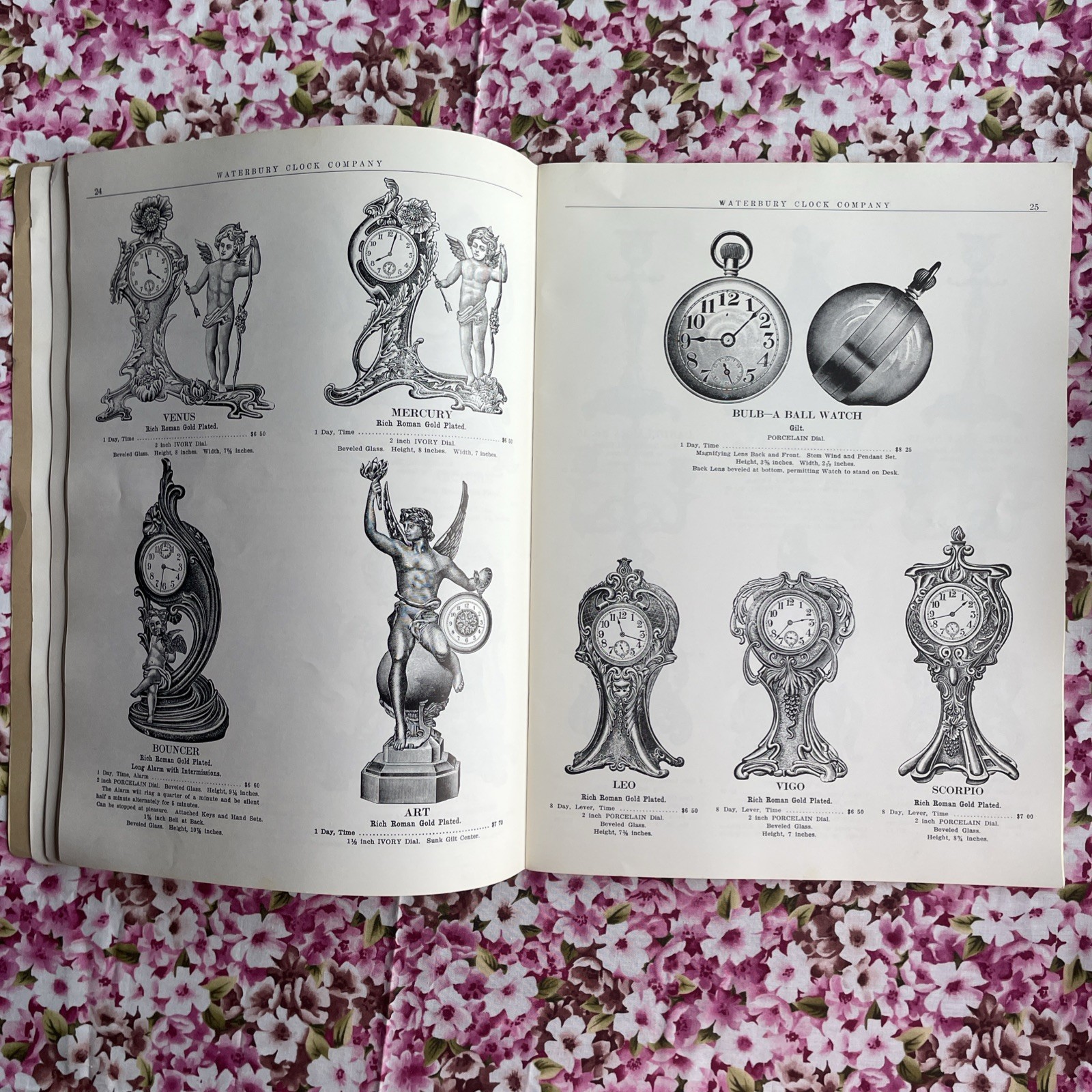 Waterbury Clocks Company ~ Catalogue No. 154 1908-1909 (PB Reprint 88 Pages)