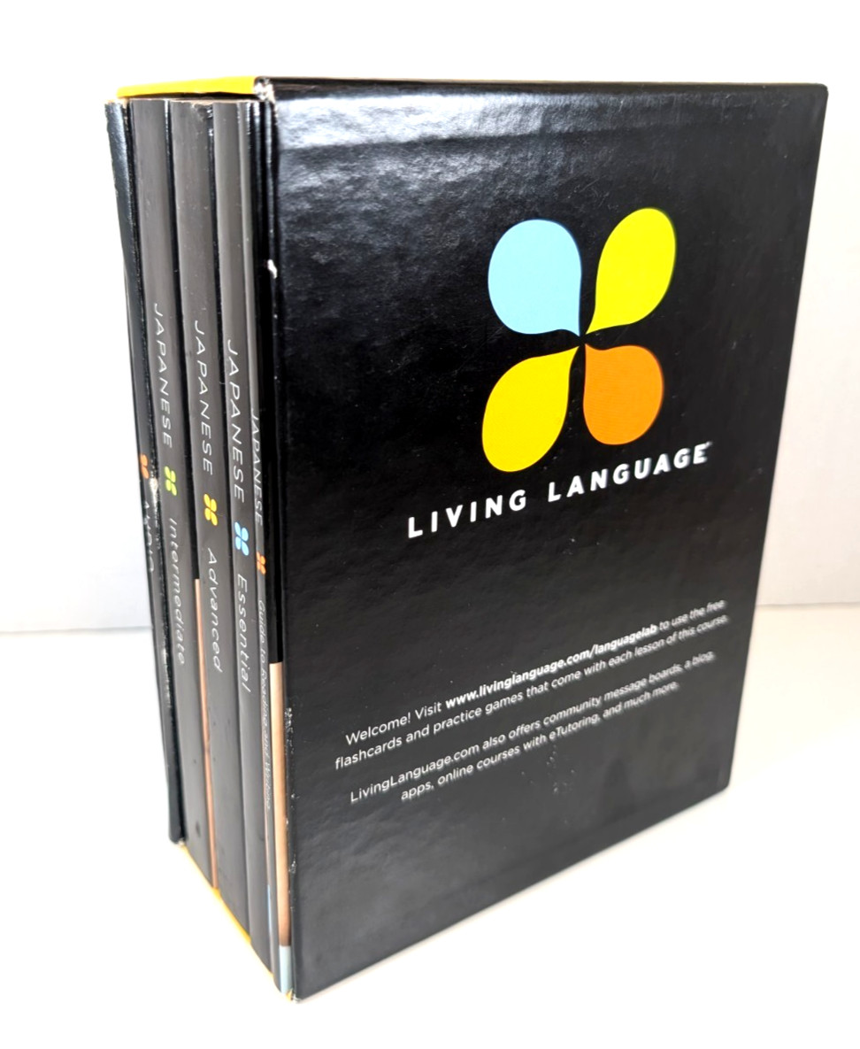 Living Language JAPANESE, Complete Set: 4 Books~9 CDs~Boxed Set