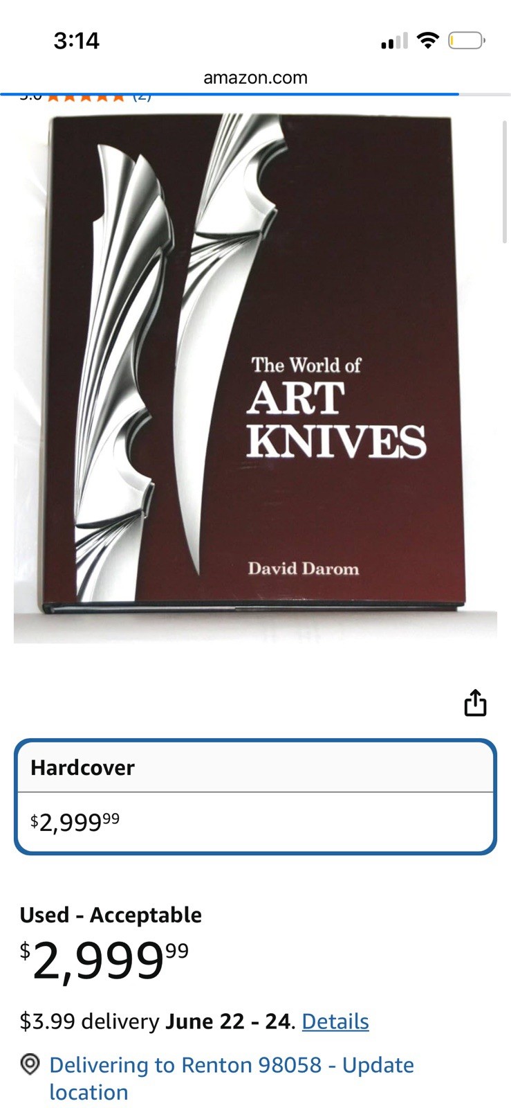 New RARE David Darom The World of Art Knives Hardcover Book – Limited to 1,000