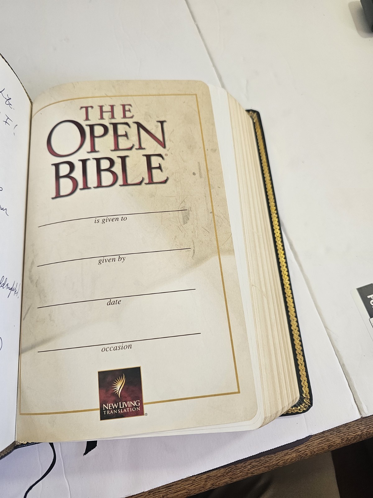 Thomas Nelson The Open Bible Genuine Leather Red Letter Edition Hardcover