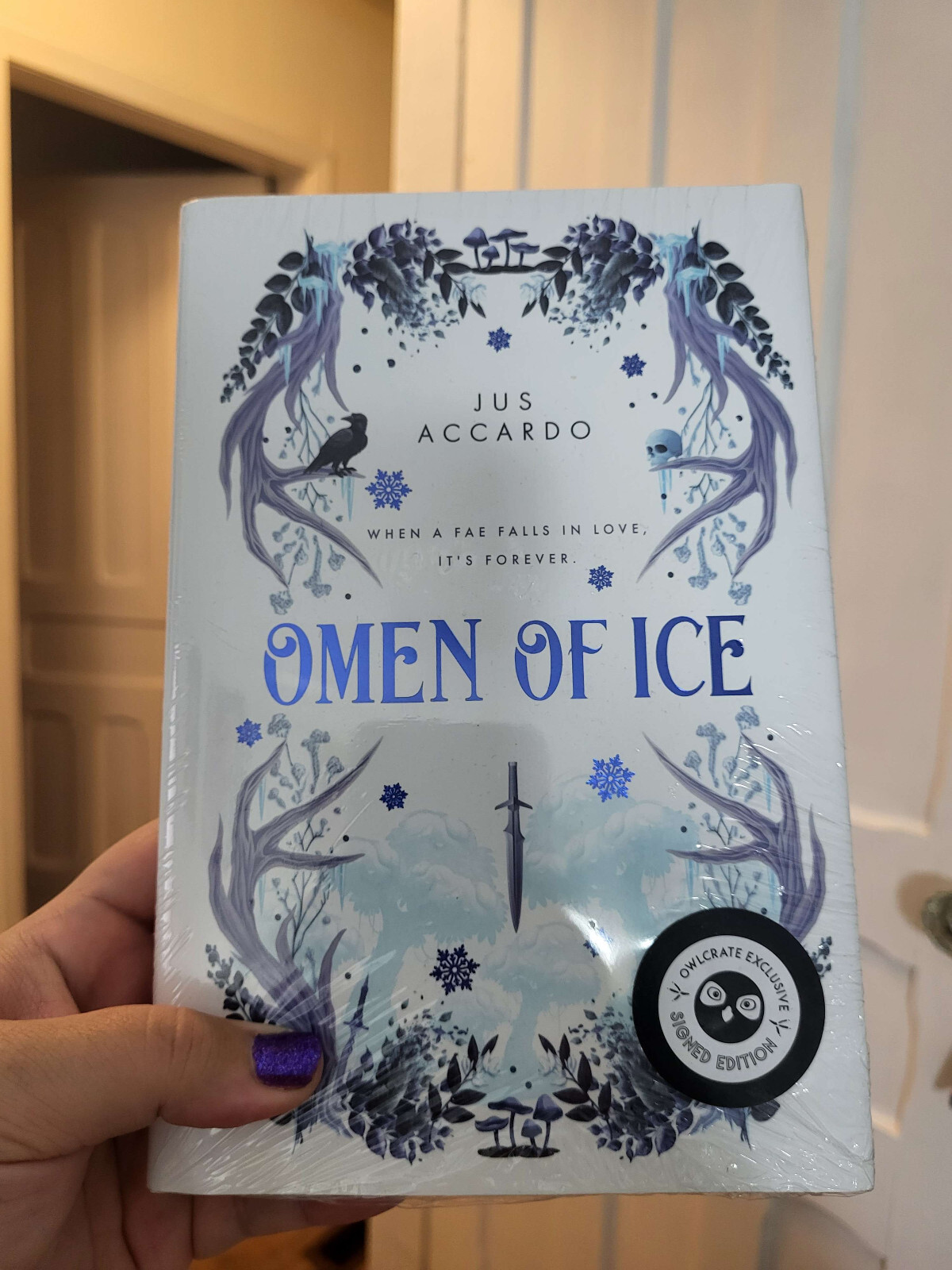 Omen of Ice by Jus Accardo Owlcrate Signed Special Edition YA Book