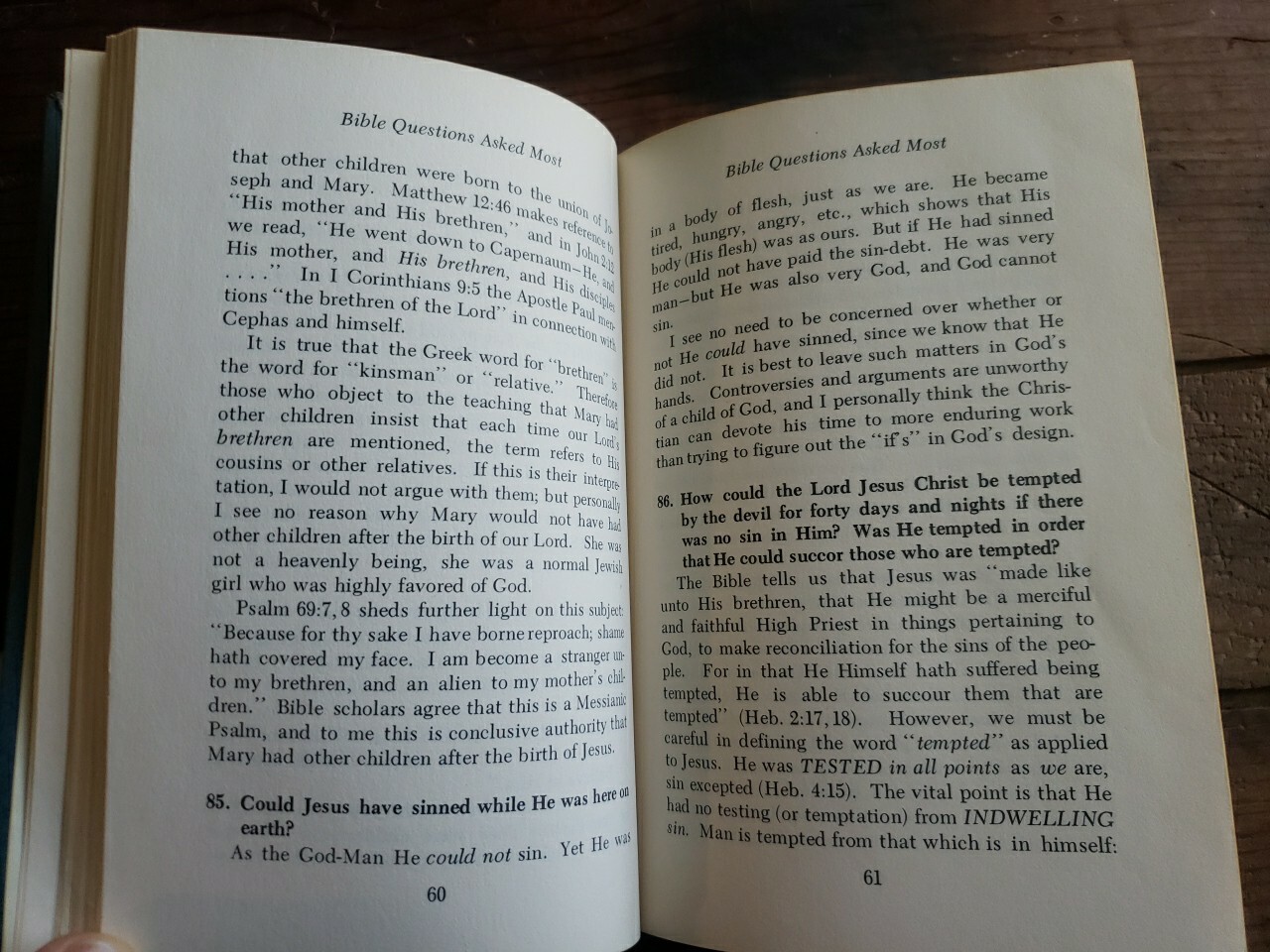 Oliver B Greene Bible Questions Asked Most 1970 Hardcover First Edition Mrs