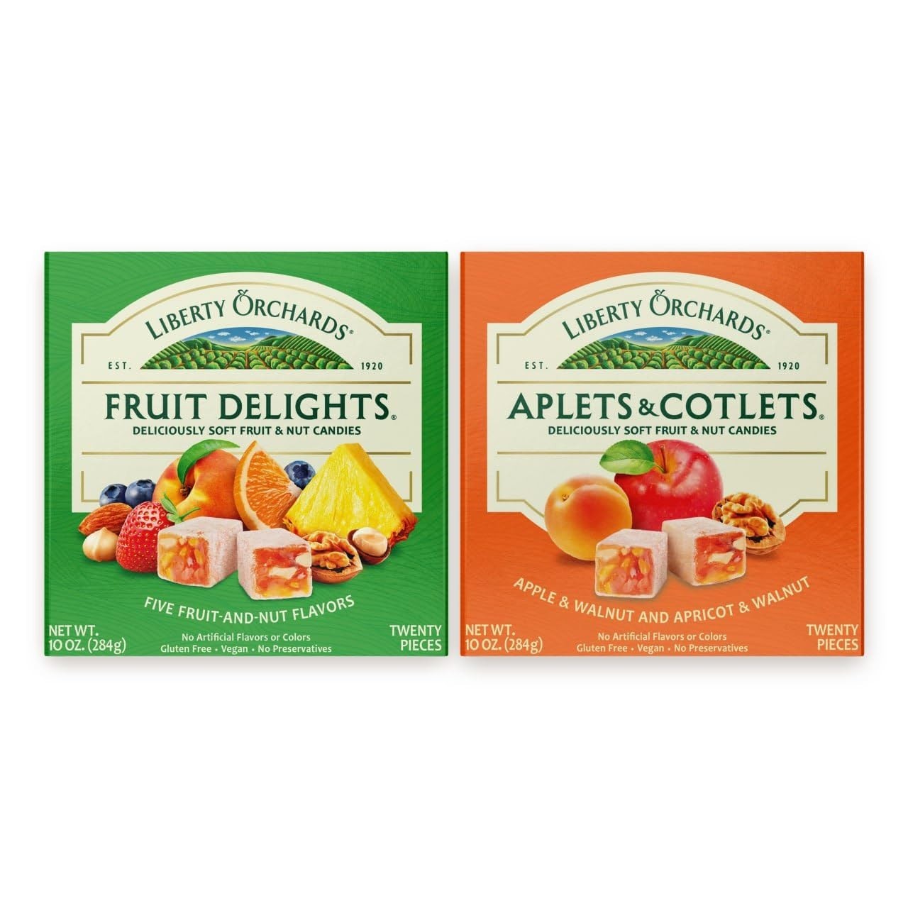 Fruit Delights & Aplets Cotlets Bundle – 20 oz Gourmet Candy Gift Set