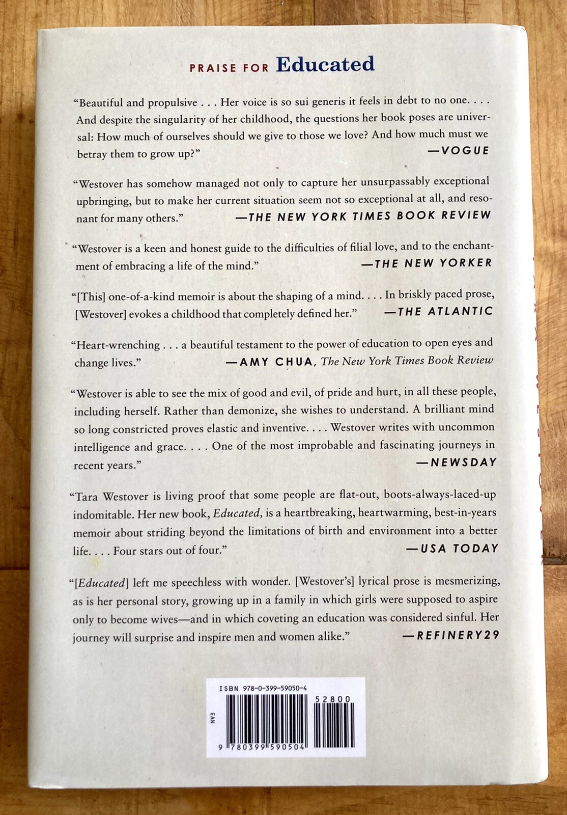 Educated: A Memoir by Tara Westover (2018, Hardcover) Nonfiction Excellent