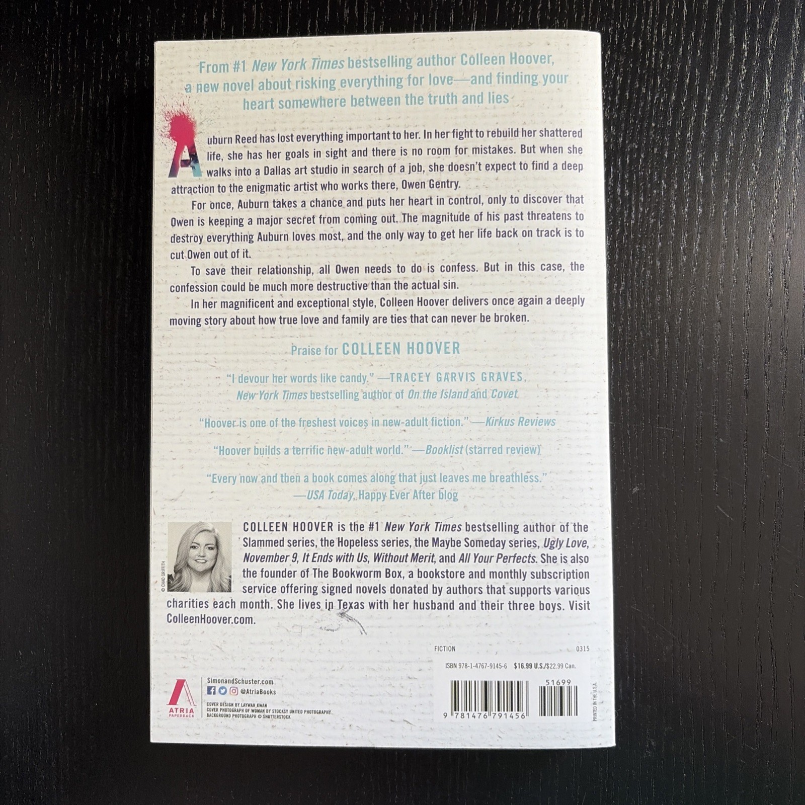 Confess : A Novel by Colleen Hoover (2015, Trade Paperback)