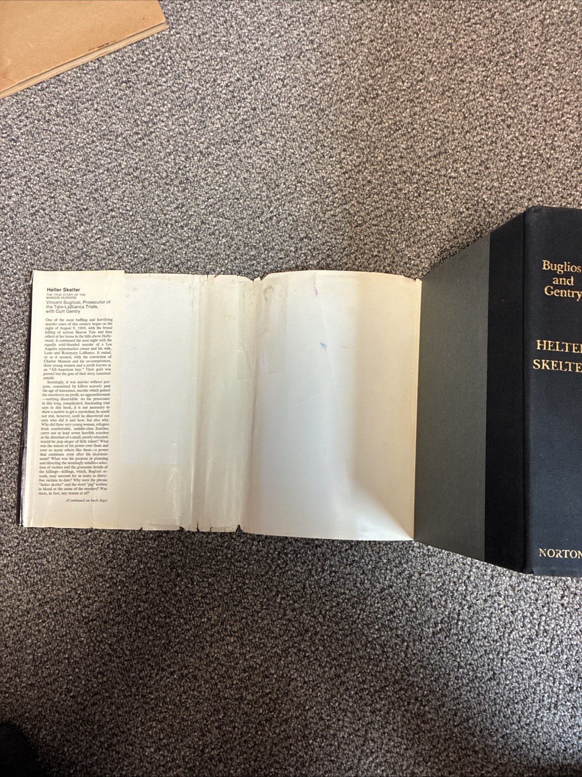 RARE 1ST EDITION! Helter Skelter by Vincent Bugliosi (1974) GREAT HC w/JACKET