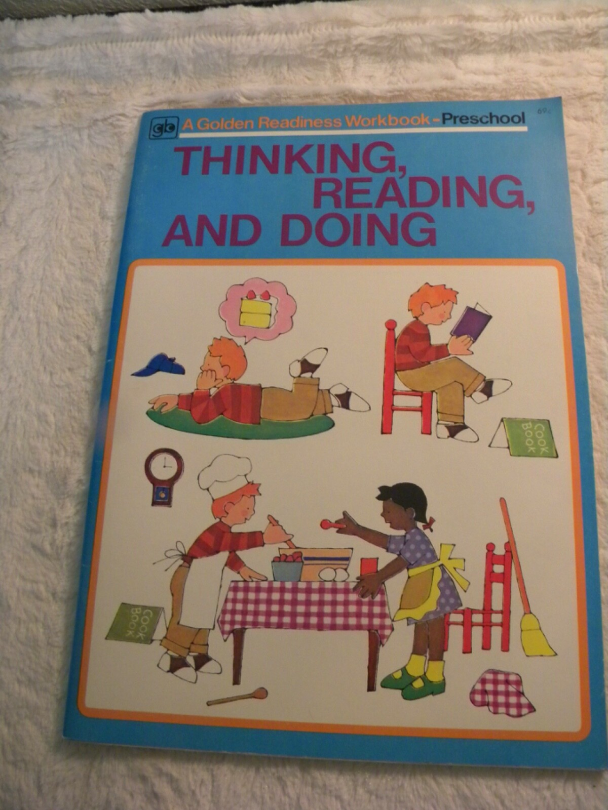 vintage lot 6 Reading Readiness workbooks/color books-5 new
