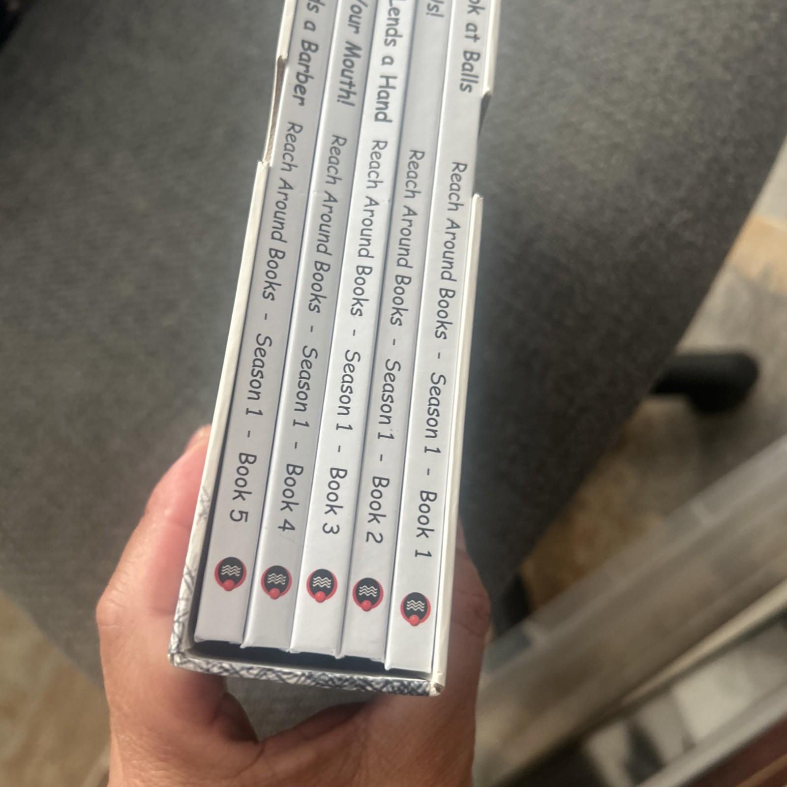 Reach Around Books Season One–All 5 Books–Brand New with Sleeve Container