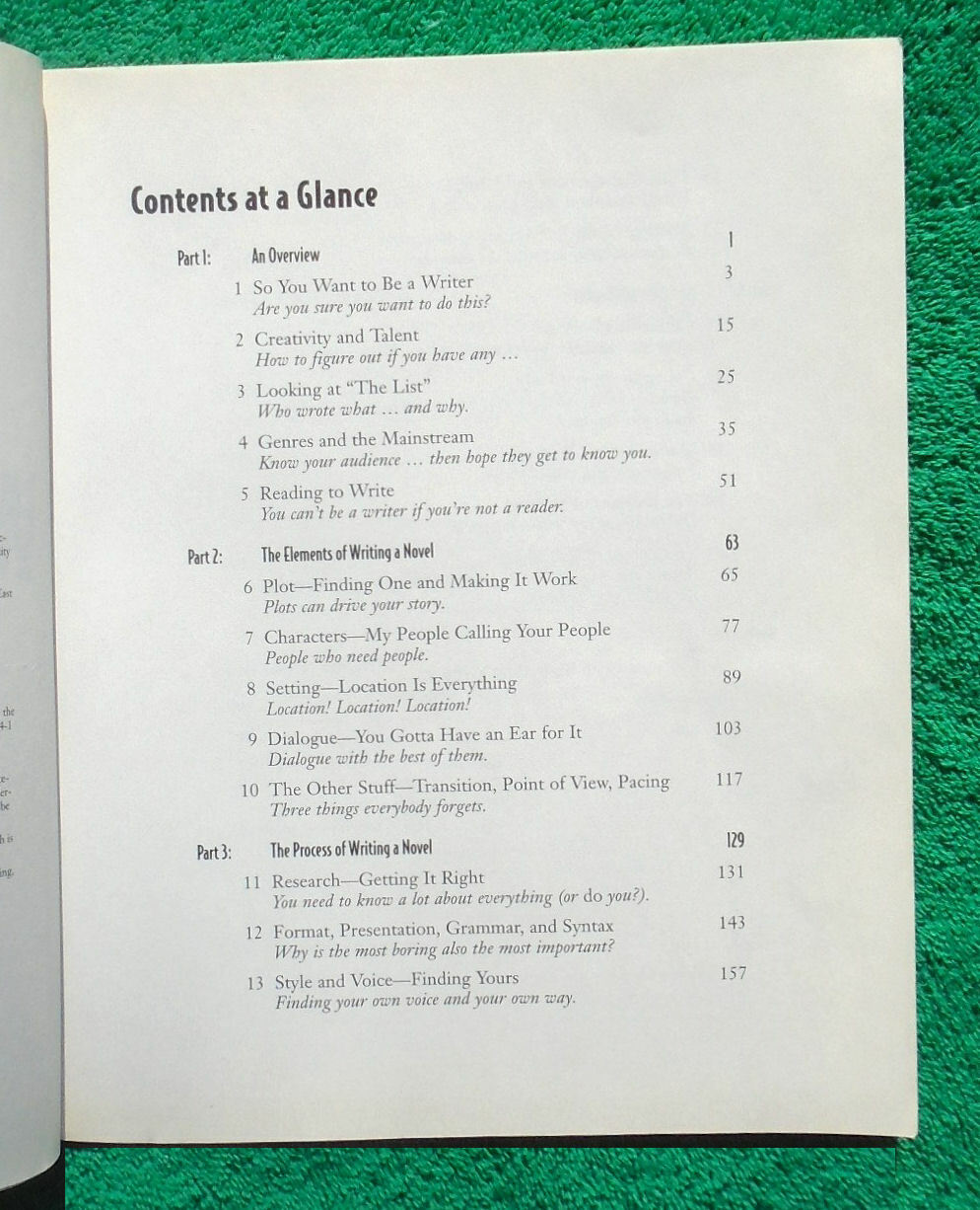 „Complete Idiot’s Guide To Writing A Novel“ by Tom Montelcone 328 Pages