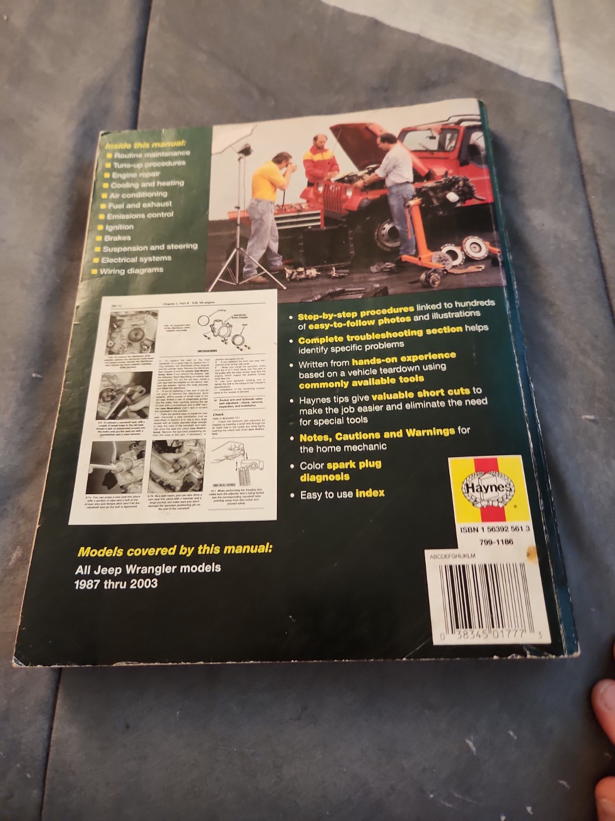 Jeep Wrangler Automotive Repair Manual: 1987 Through 2003 -All Models -HAYNES