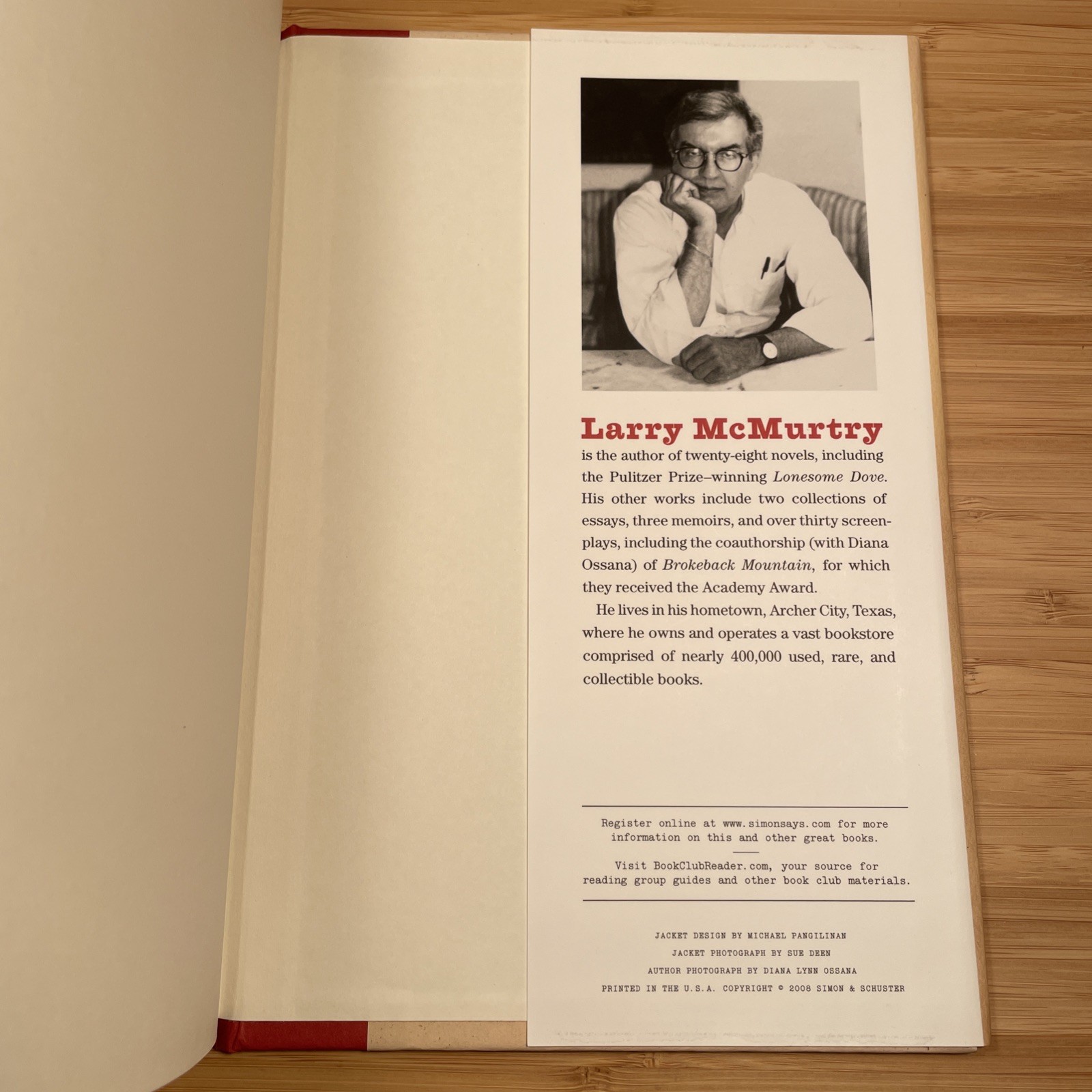 Larry McMurtry BOOKS: A MEMOIR (2008) 1st Printing