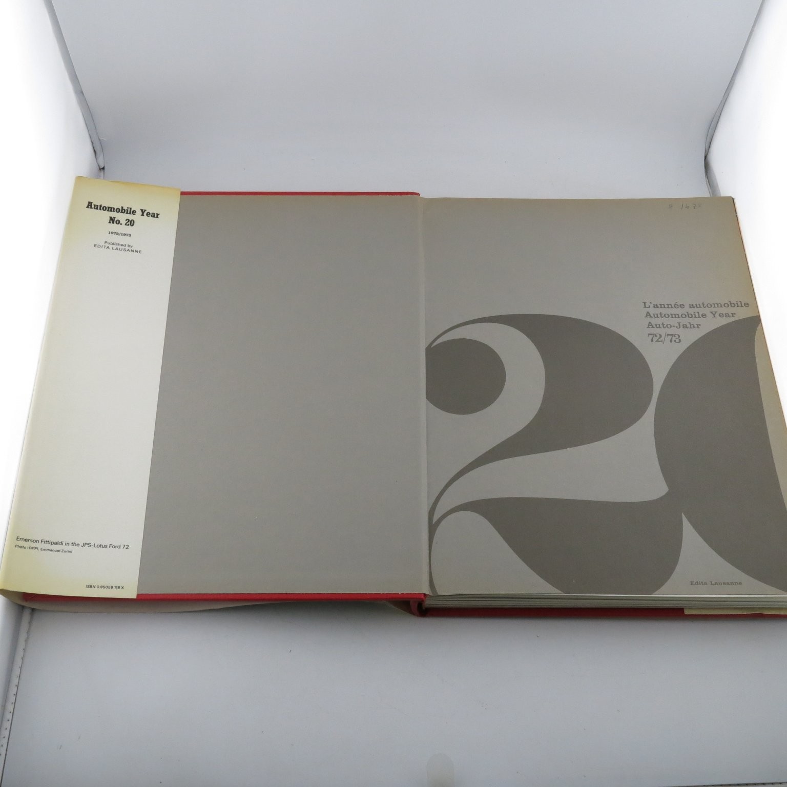 Automobile Year No. 20 1972/73 Edita Lausanne Hardcover Automotive Racing