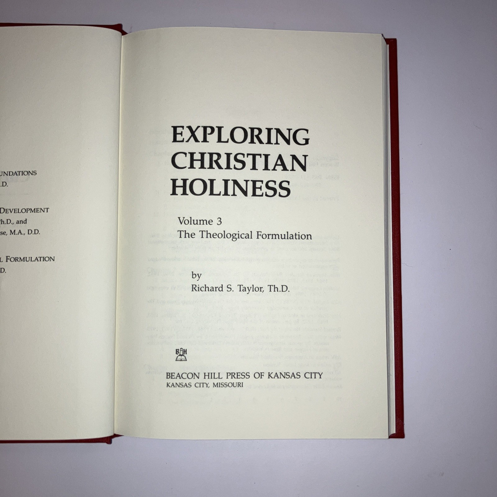 Exploring Christian Holiness by Bassett And Greathouse – 3 Volume Set, 1983