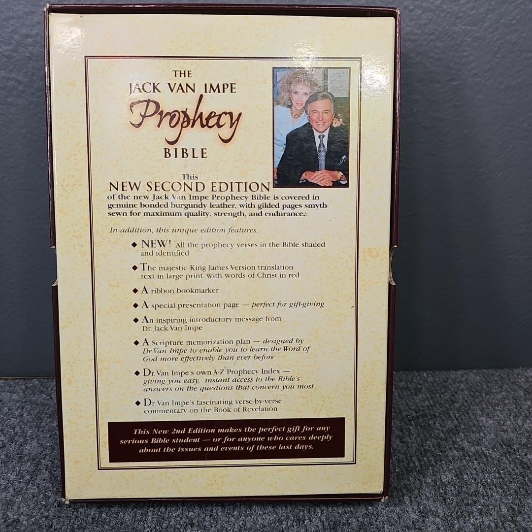 The Jack Van Impe Prophecy Bible Second 2nd Edition KJV Bonded Leather