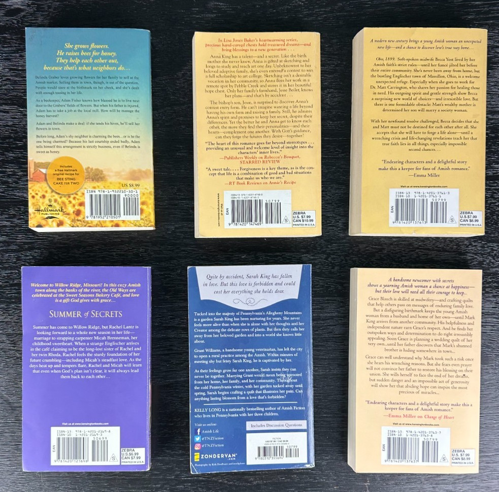 Amish Romance Lot of 6 Paperbacks by Various Authors – An Amish Flower Farm