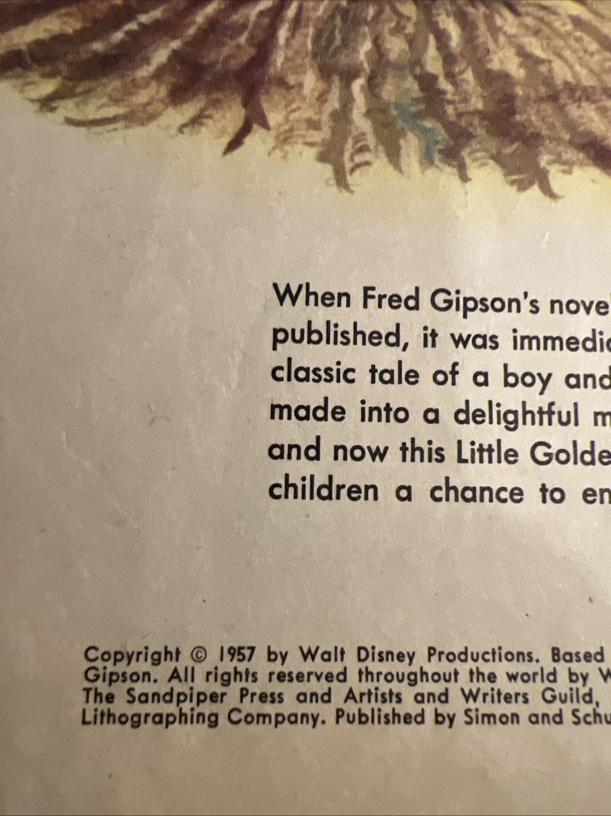 Vintage A Little Golden Book Walt Disney’s Old Yeller D65 .25 1957 “B” #5112