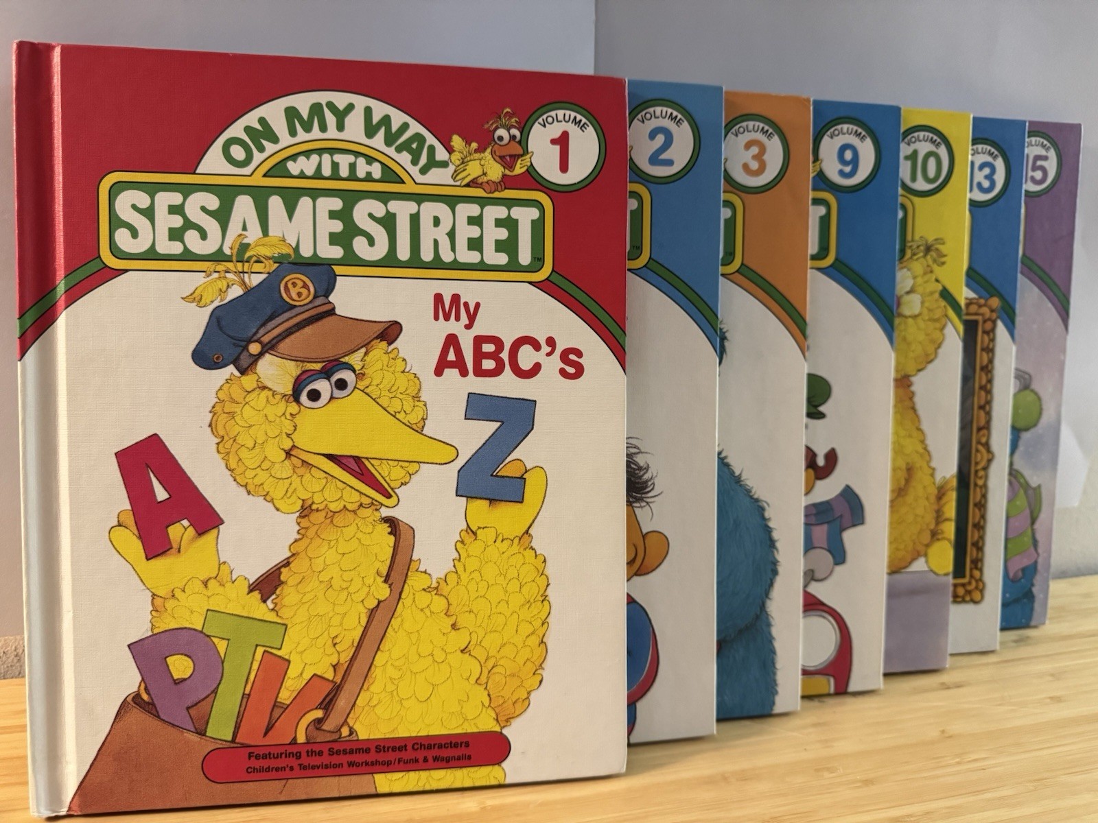 On My Way With Sesame Street Books Lot of 7 Vol. 1, 2, 3, 9, 10, 13, 15 | 1989