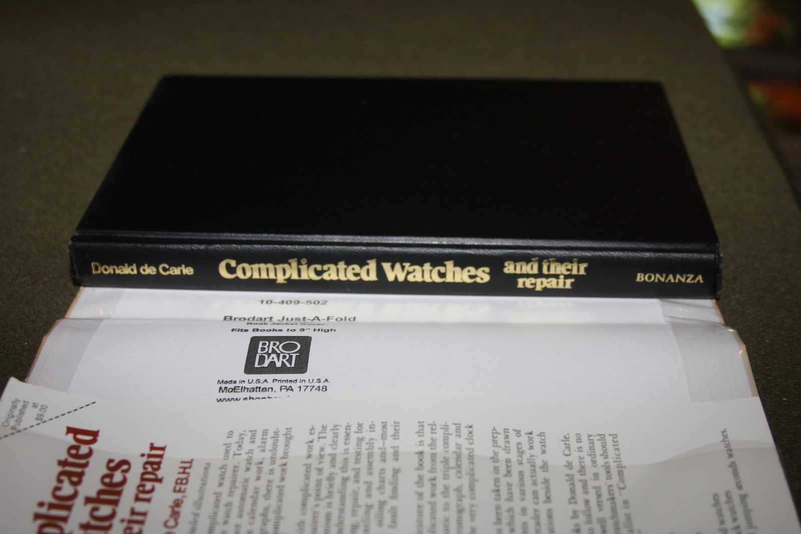 Complicated Watches and Their Repair by Donald de Carle 1979 HC Bonanza