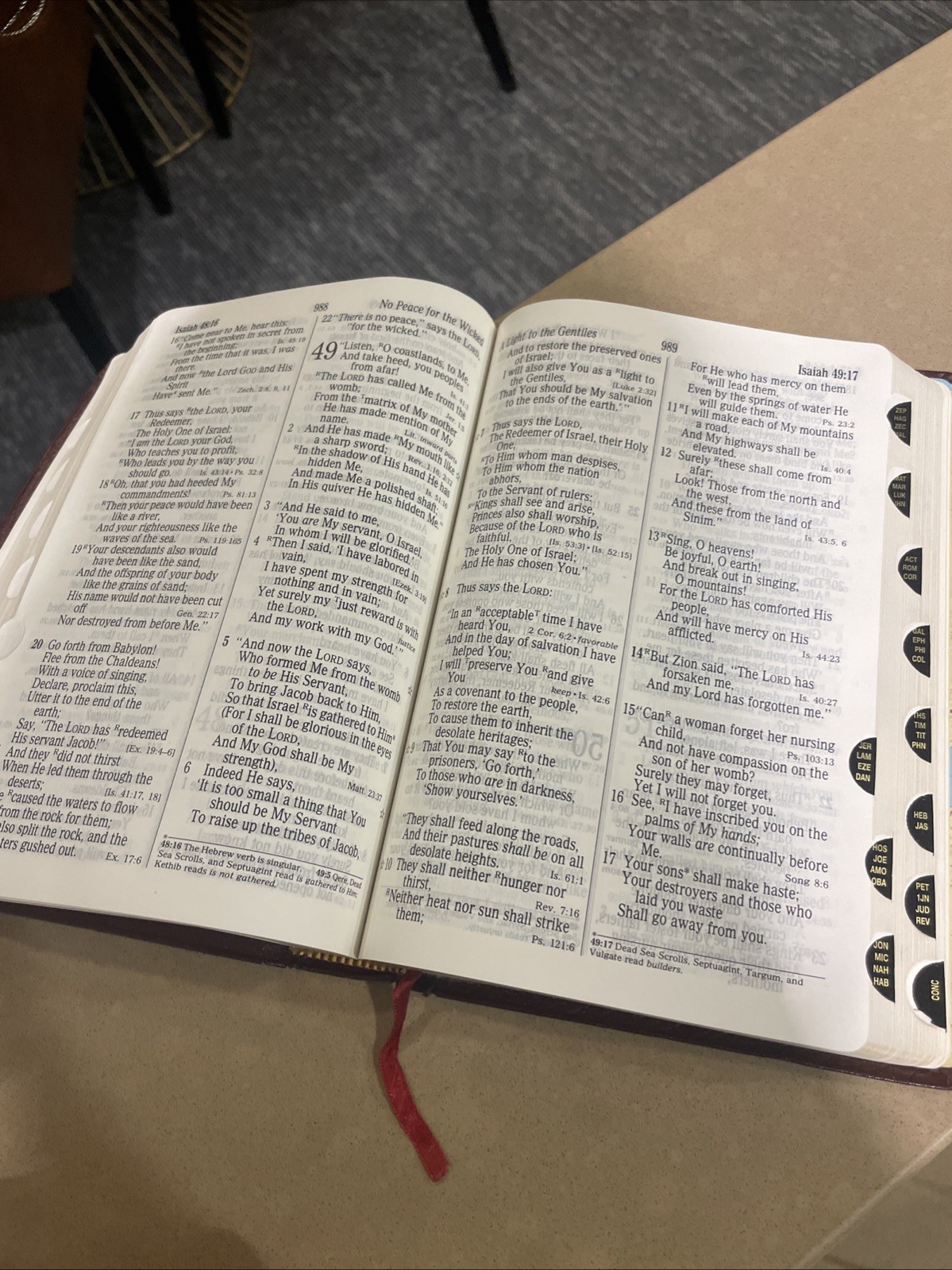 Holy Bible NKJV Giant Print Concordance Red Letter 1992 Thomas Nelson Leather