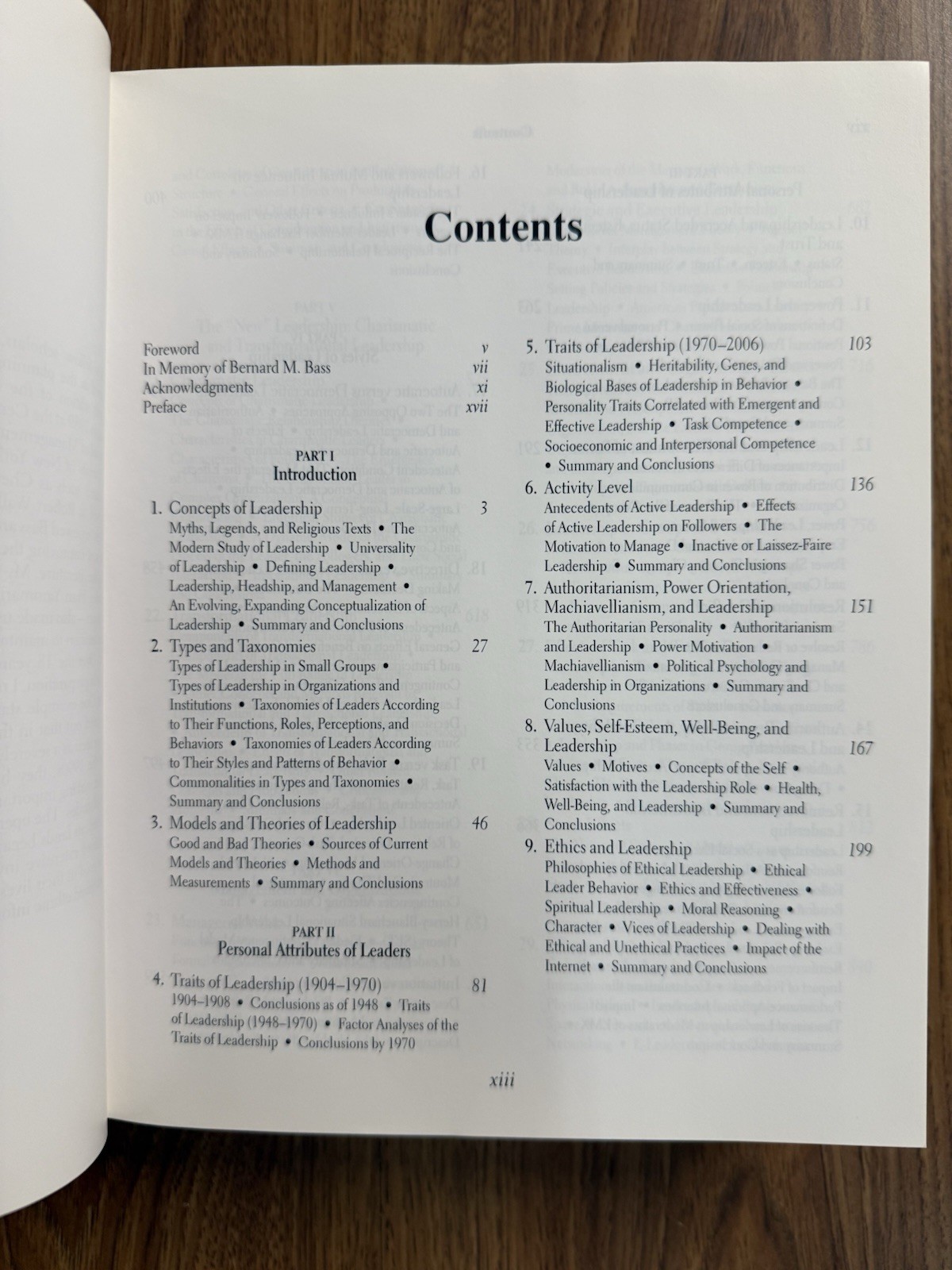 THE BASS HANDBOOK OF LEADERSHIP: Theory + by B & R Bass, 4th Ed (2008, HC) VG