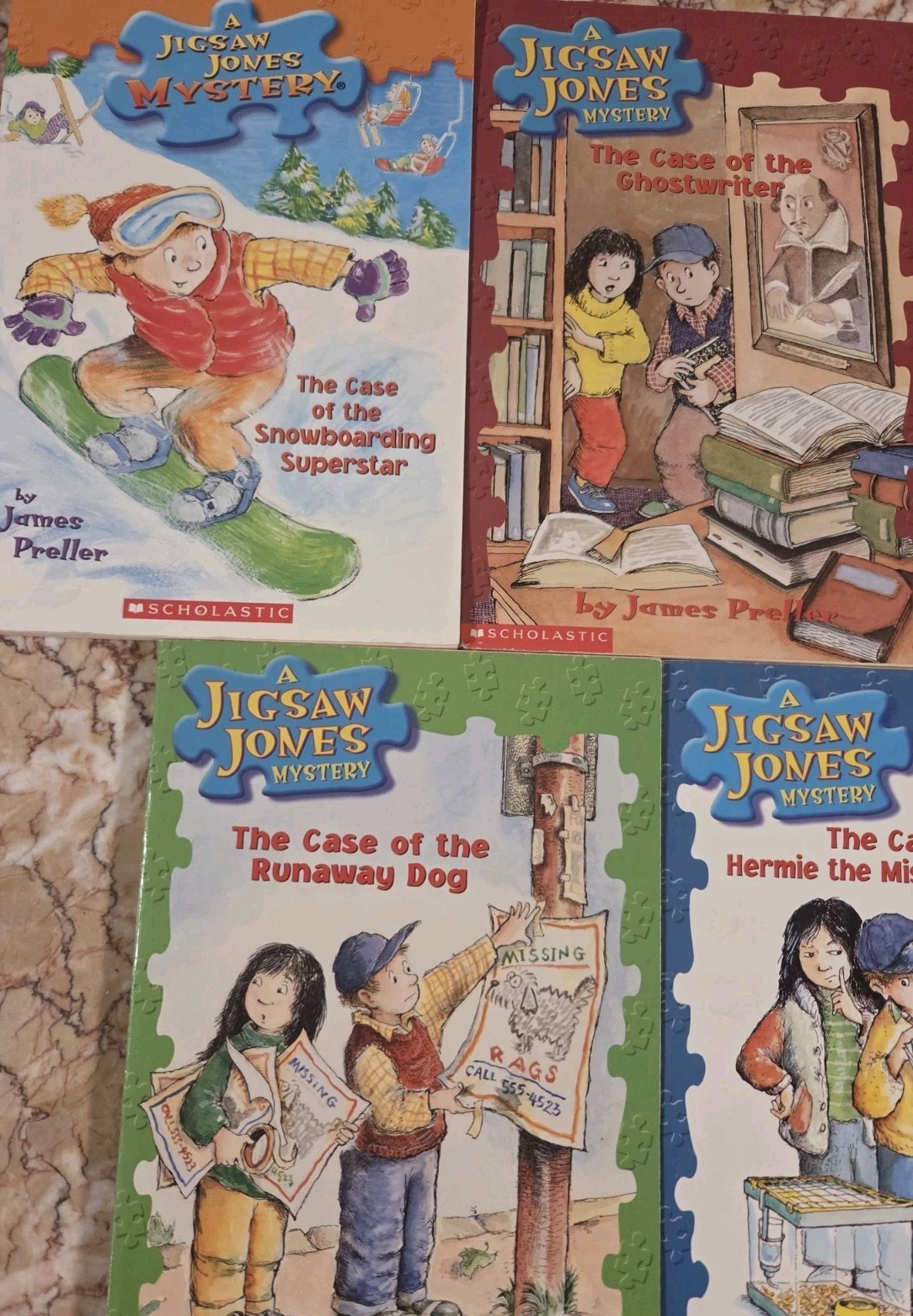 Lot of 5 Jigsaw Jones books by James PrellerRL2 – Ages 6-9 PB GOOD, 1,7,10,16,29