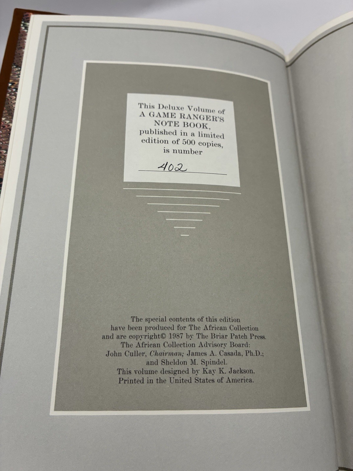 A Game Ranger’s Note Book -A. Blayney Percival – Leather, Slipcase copy 402/500