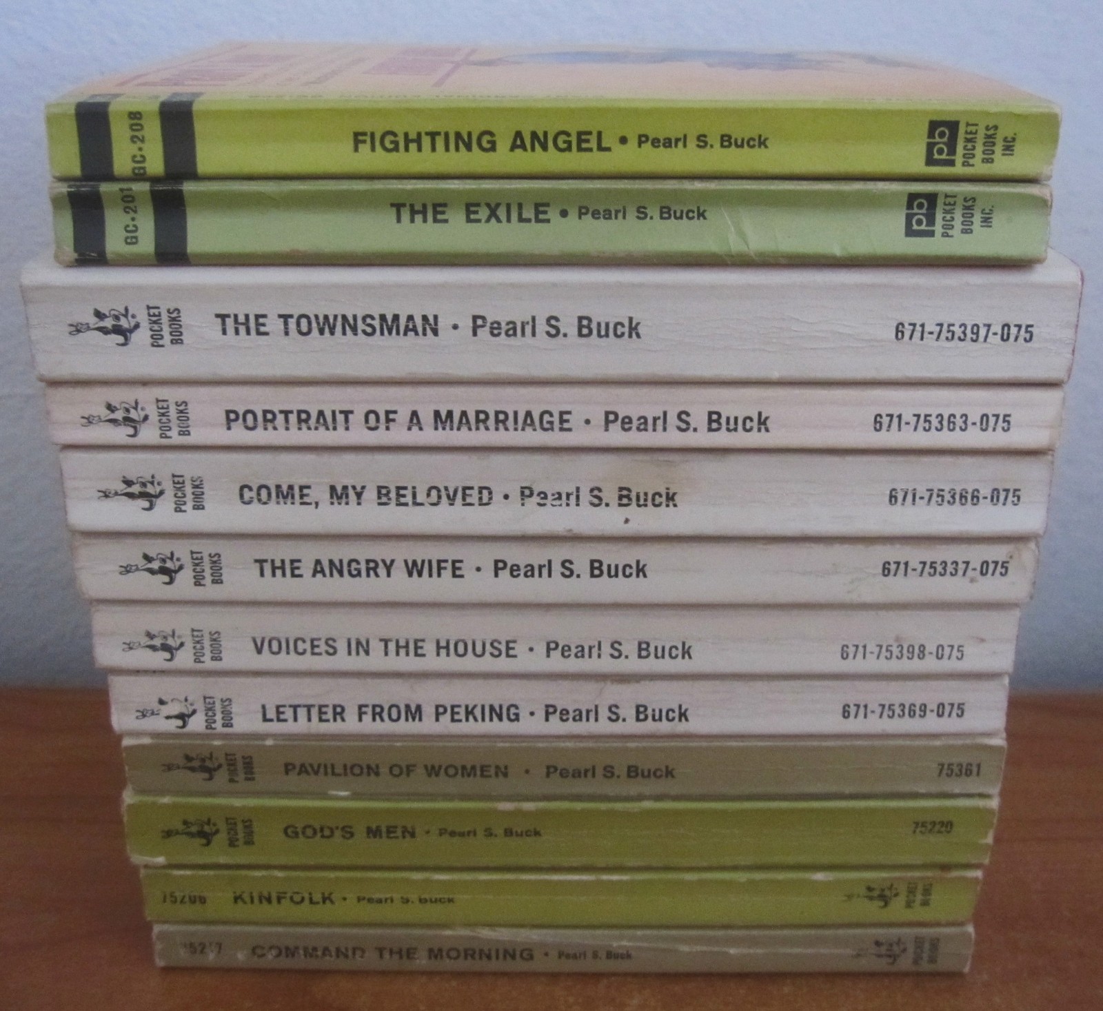 LOT OF 13 PEARL S. BUCK VINTAGE PB BOOKS POCKET 1960s