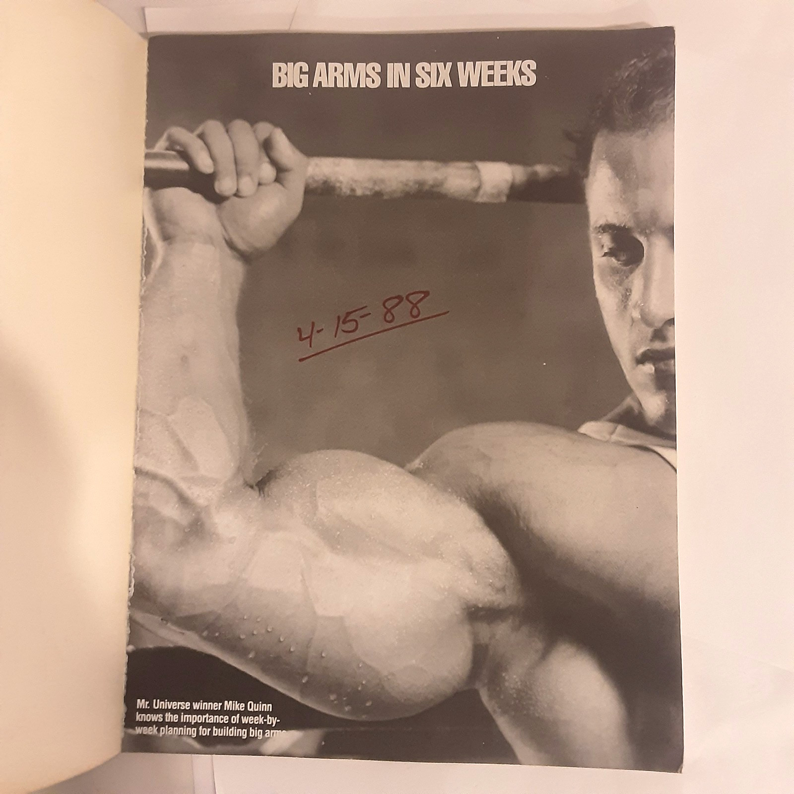 VINTAGE 1988 BIG ARMS IN SIX WEEKS BY ELLINGTON DARDEN RARE BODYBUILDING BOOK