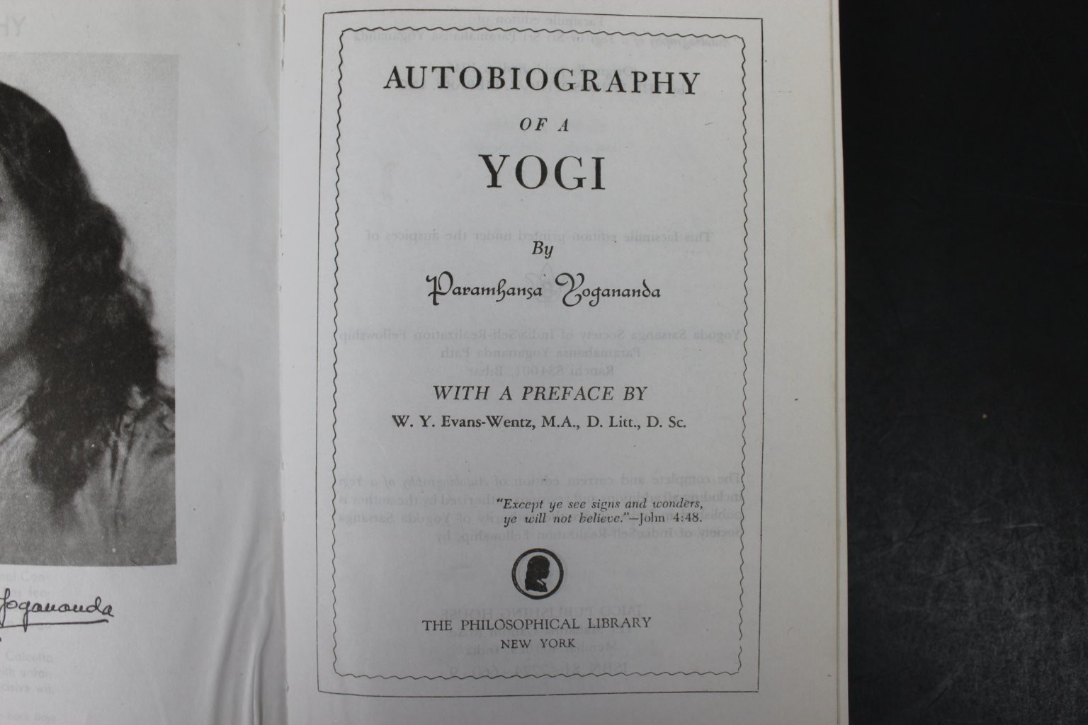 Autobiography of a Yogi Paramhansa Yogananda REPRINT Facsimile PB