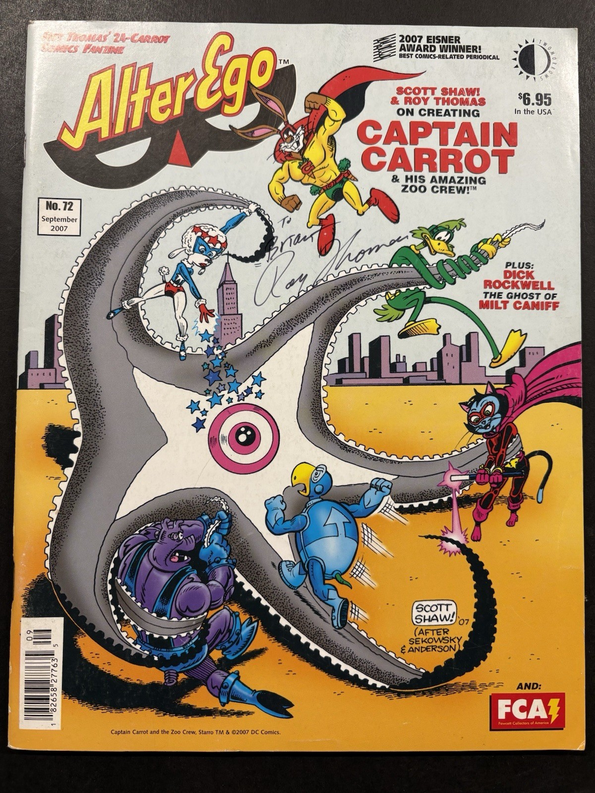 Alter Ego No. 72 September 2007 Scott Shaw Roy Thomas Autograph Captain Carrot