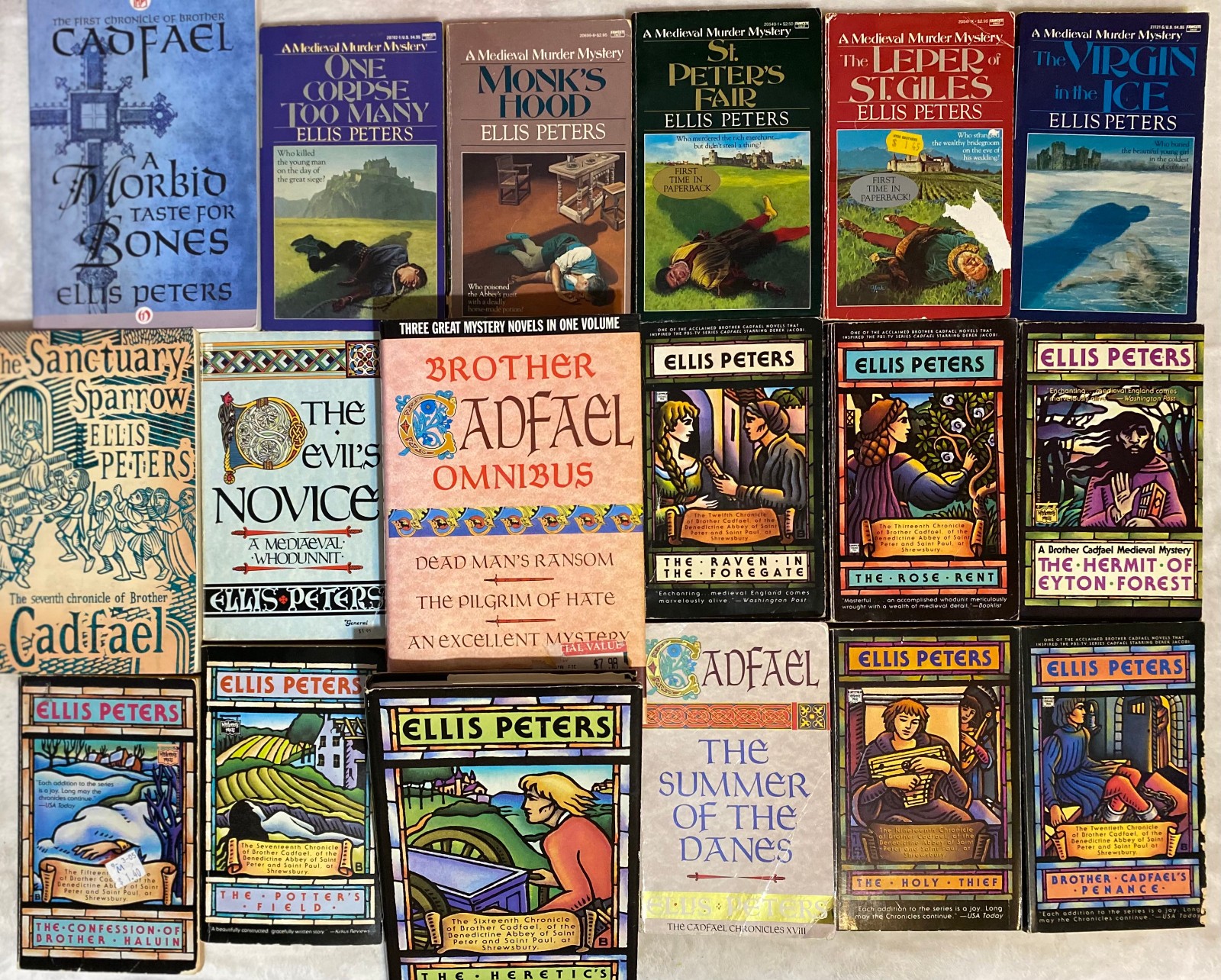 BROTHER CADFAEL Mystery Novel Set by Ellis Peters MIXED PB/HB Full Set All 20 #2