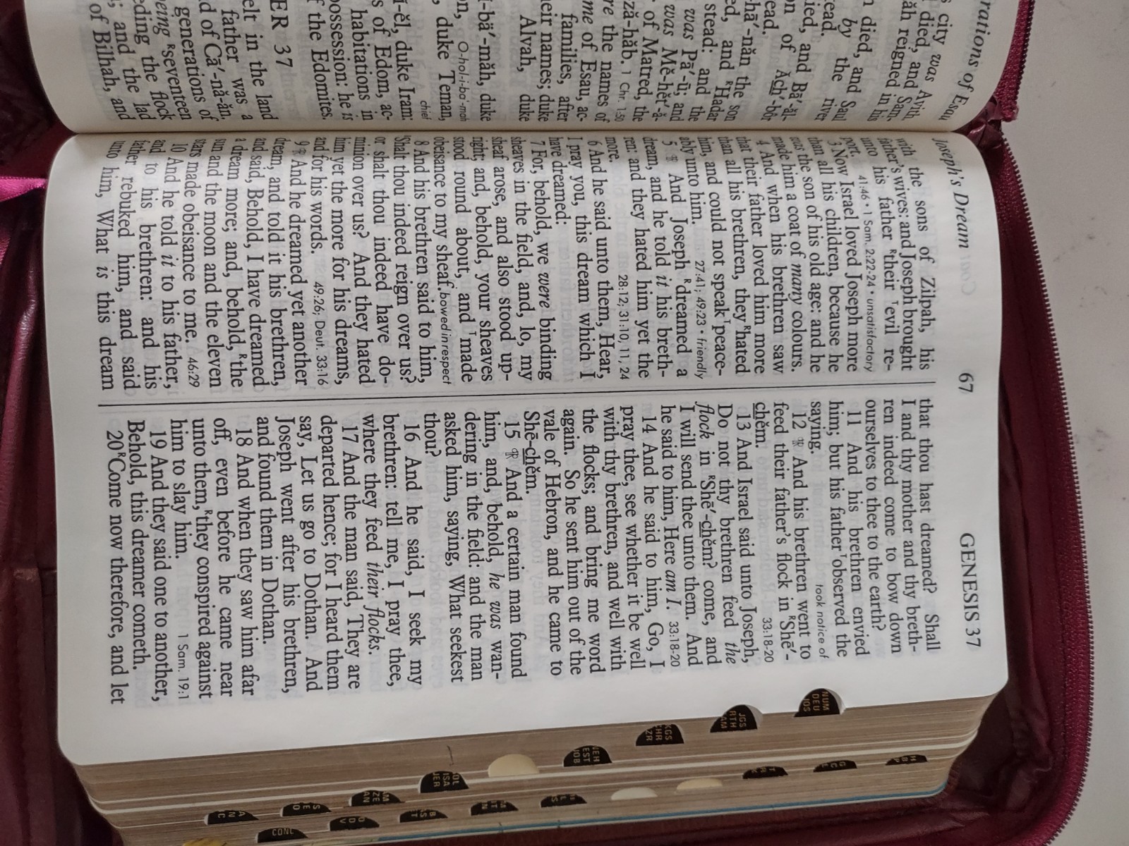 Giant Print KJV Bible Reference Ed Leather 1976 King James Thomas Nelson & COVER