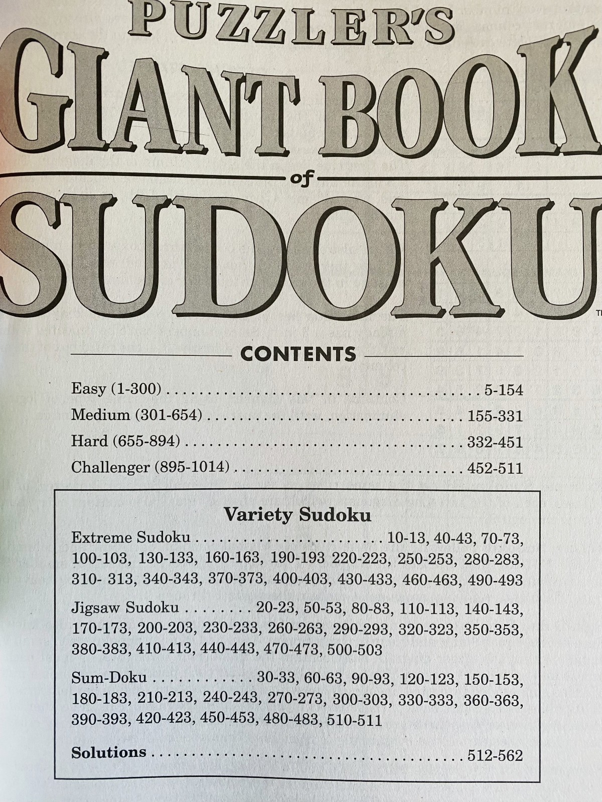 Puzzler’s Giant Book of Sudoku Penny Press Volume 72 562 pages full size adults