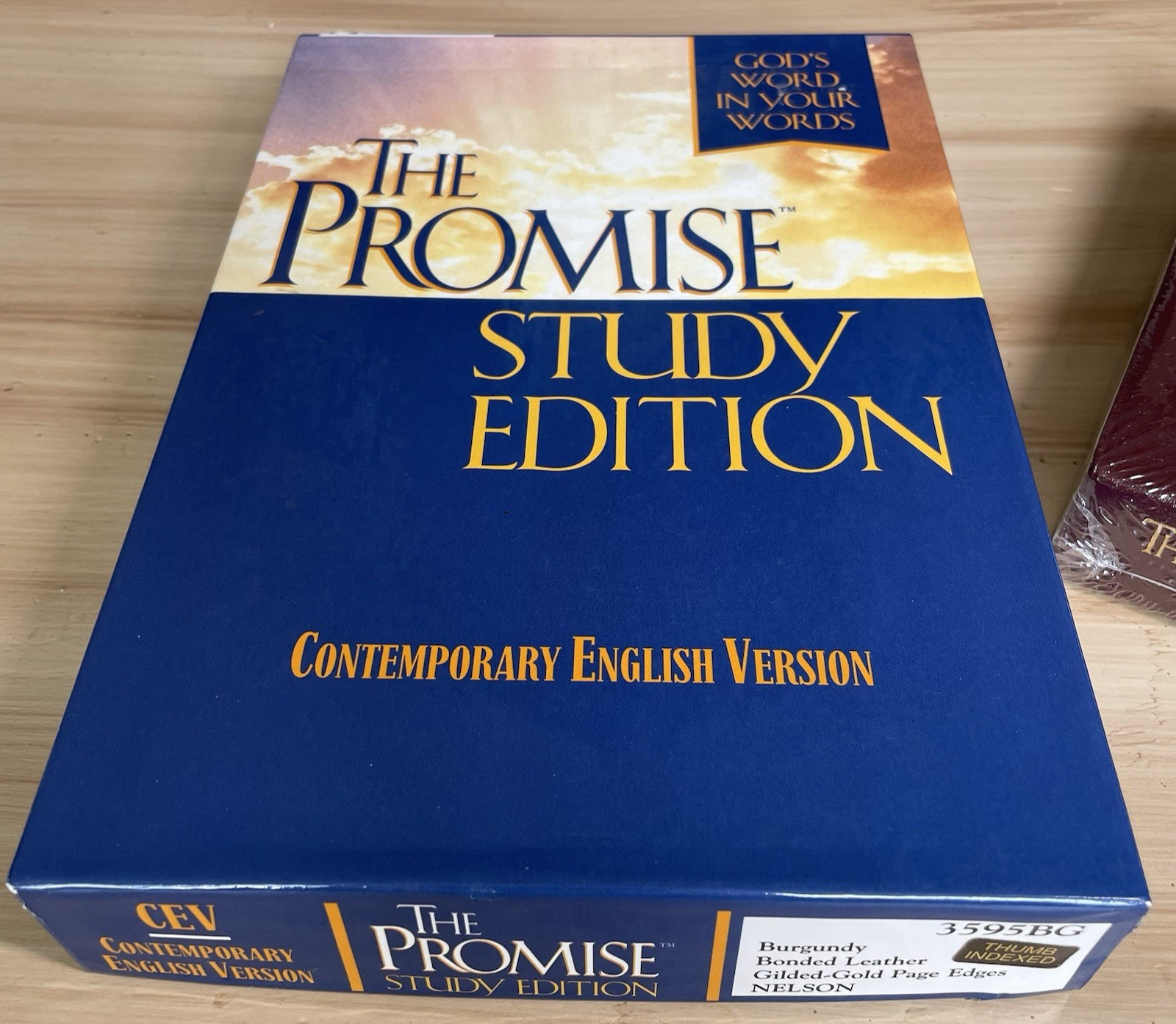 The Promise Holy Bible Study Edition 3595BG CEV Burgandy Bonded Leather New