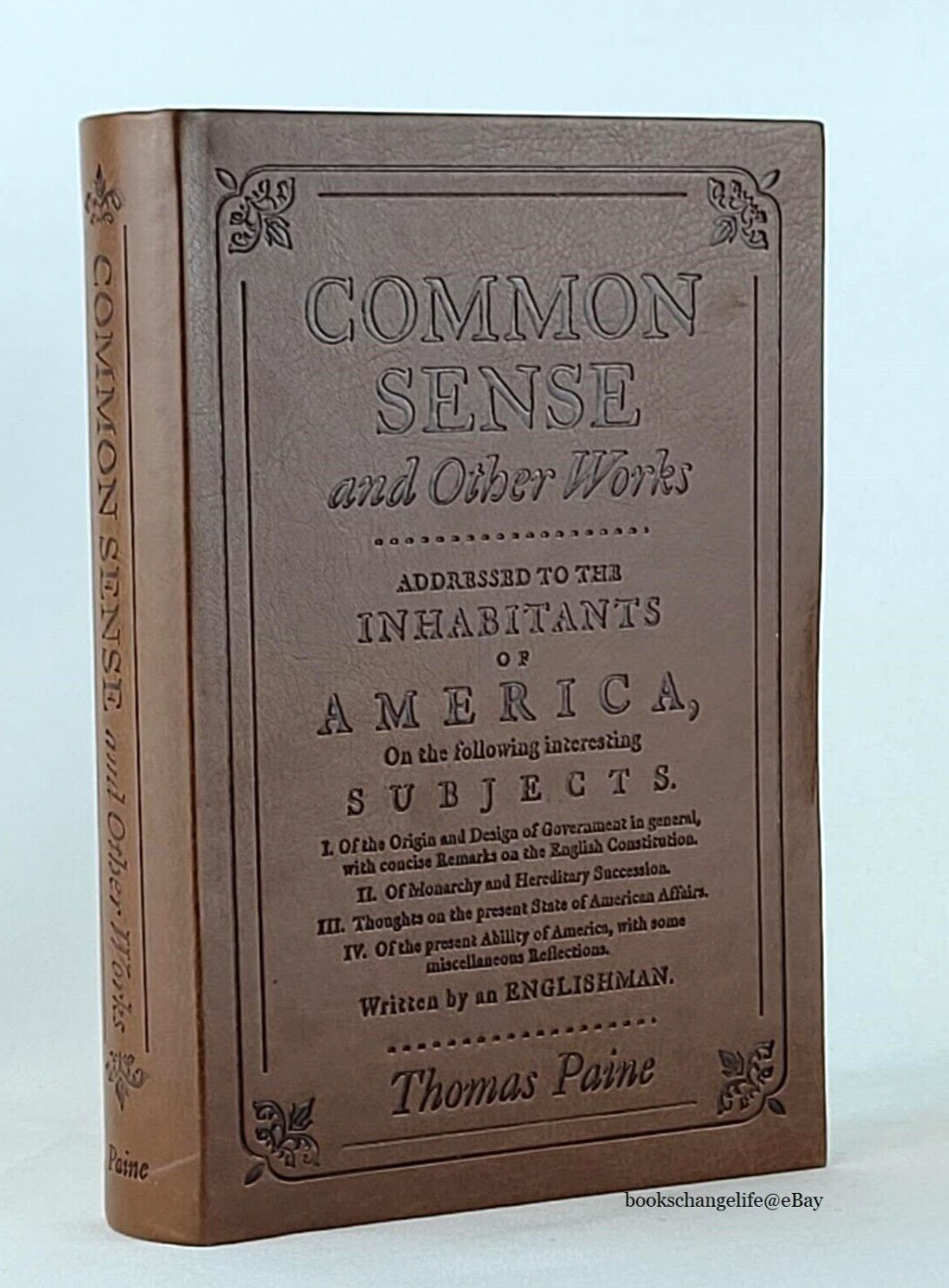 COMMON SENSE and THE FEDERALIST PAPERS ~ Set of 2 Faux Leather Books BRAND NEW ~