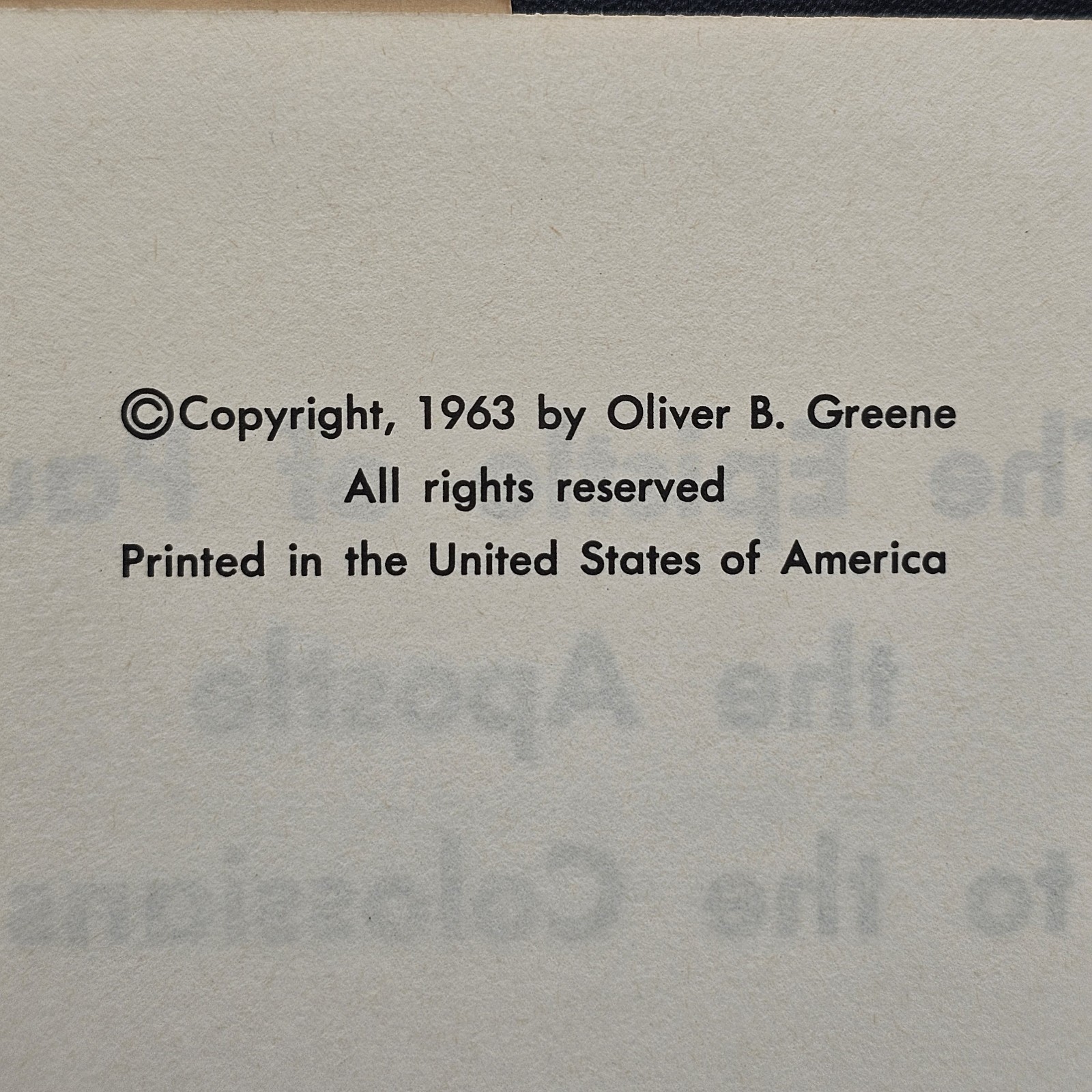 Epistle of Paul the Apostle to the Colossians Greene 1963 Signed HC w/DJ