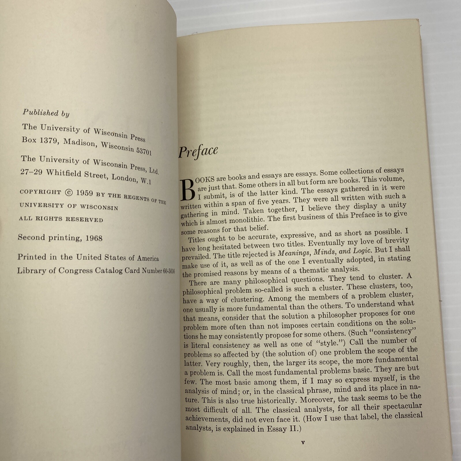 Philosophy Meaning and Existence Gustav Bergmann Collection of Essays PB 1968