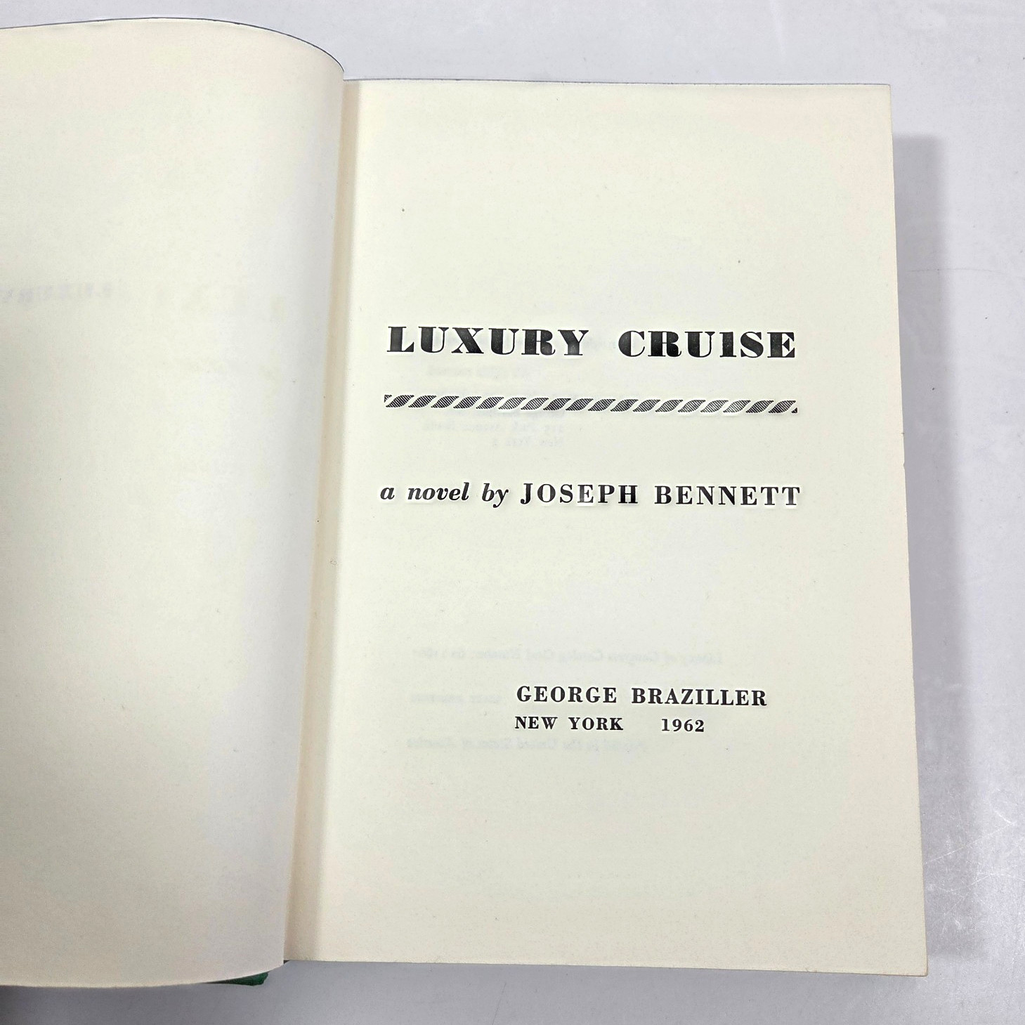 SIGNED Luxury Cruise Joseph Bennett 1962 HC DJ First Edition 1st Printing