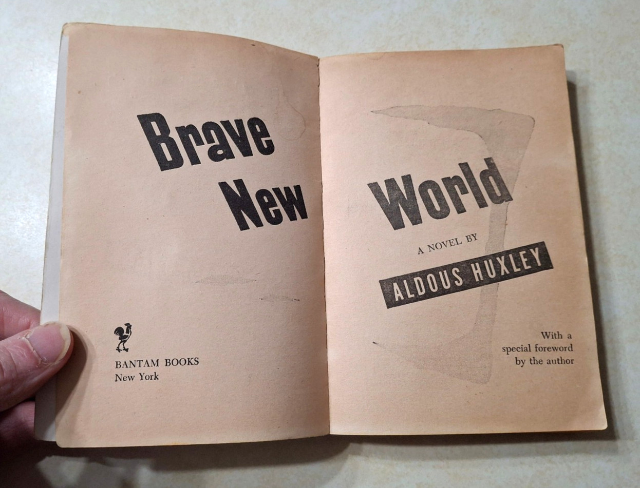 Brave New World Aldous Huxley 1952 Bantam Paperback First Printing A1071 Vintage