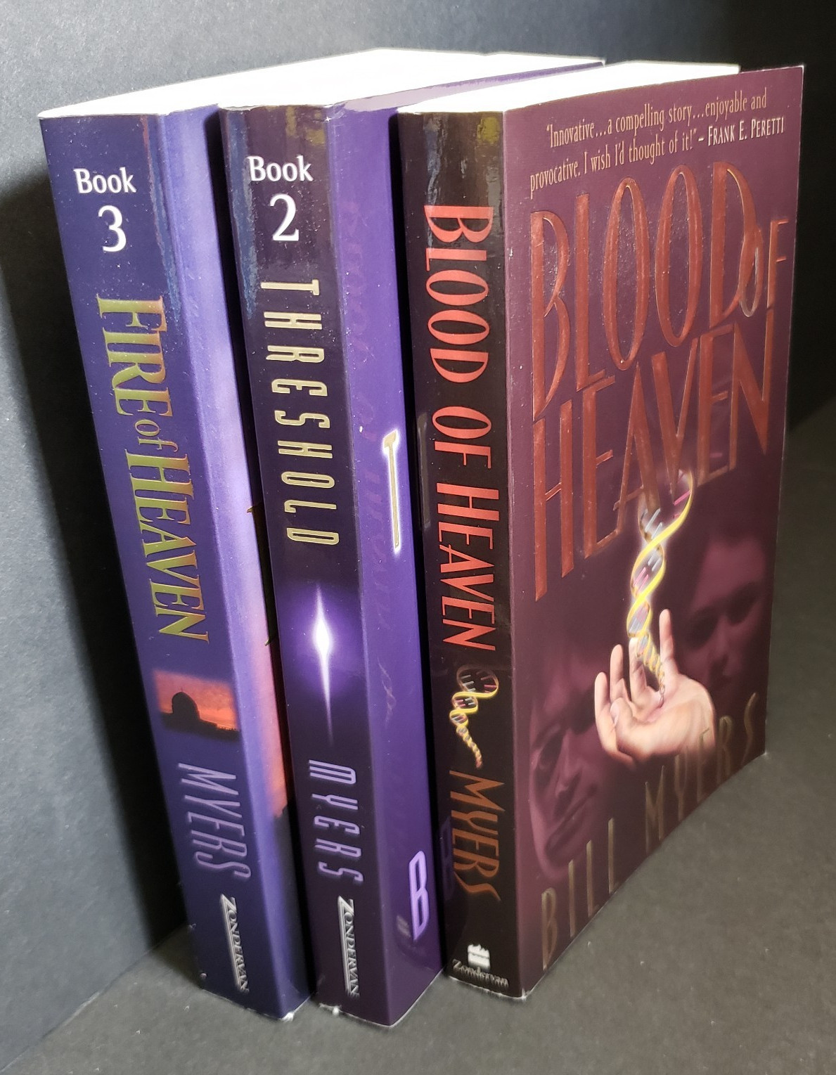 Bill Myers – Blood Of Heaven, Threshold, Fire Of Heaven Trade Paperback Books