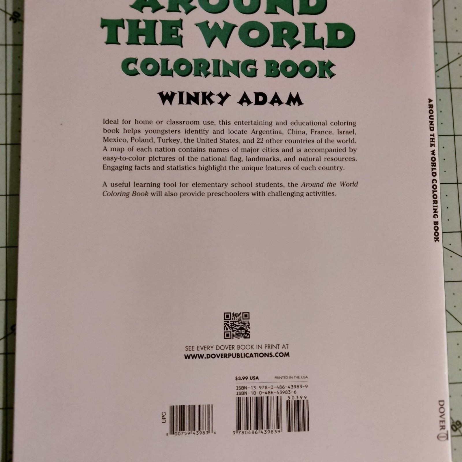 Around The World Coloring Book By Winky Adam Dover 2005